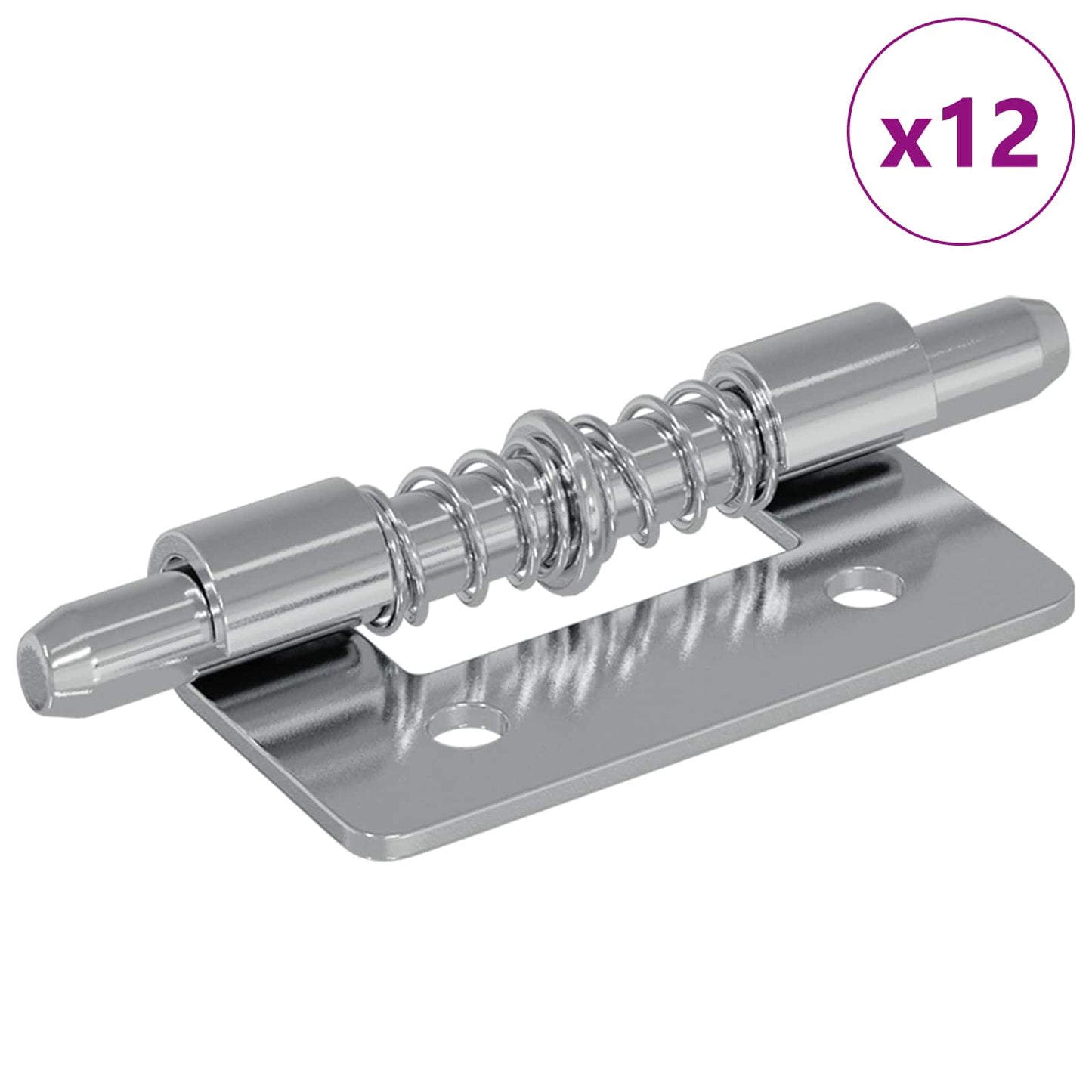 vidaXL Κλείστρο 12 pcs Ασημί 46 x 17 x 1,2 mm Ατσάλι