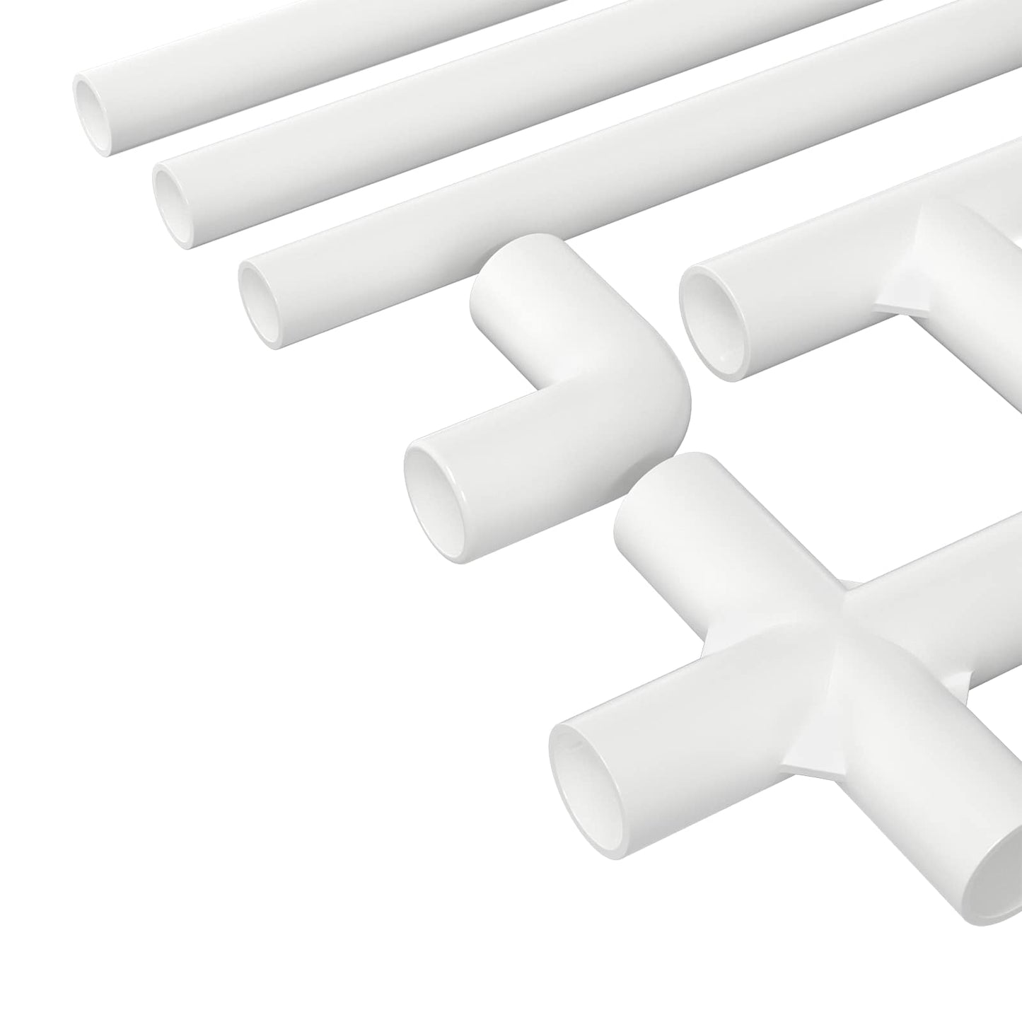 vidaXL Σωλήνας PVC 2 pcs Λευκό 12,2 x 1,8 x 500 mm PP και PE