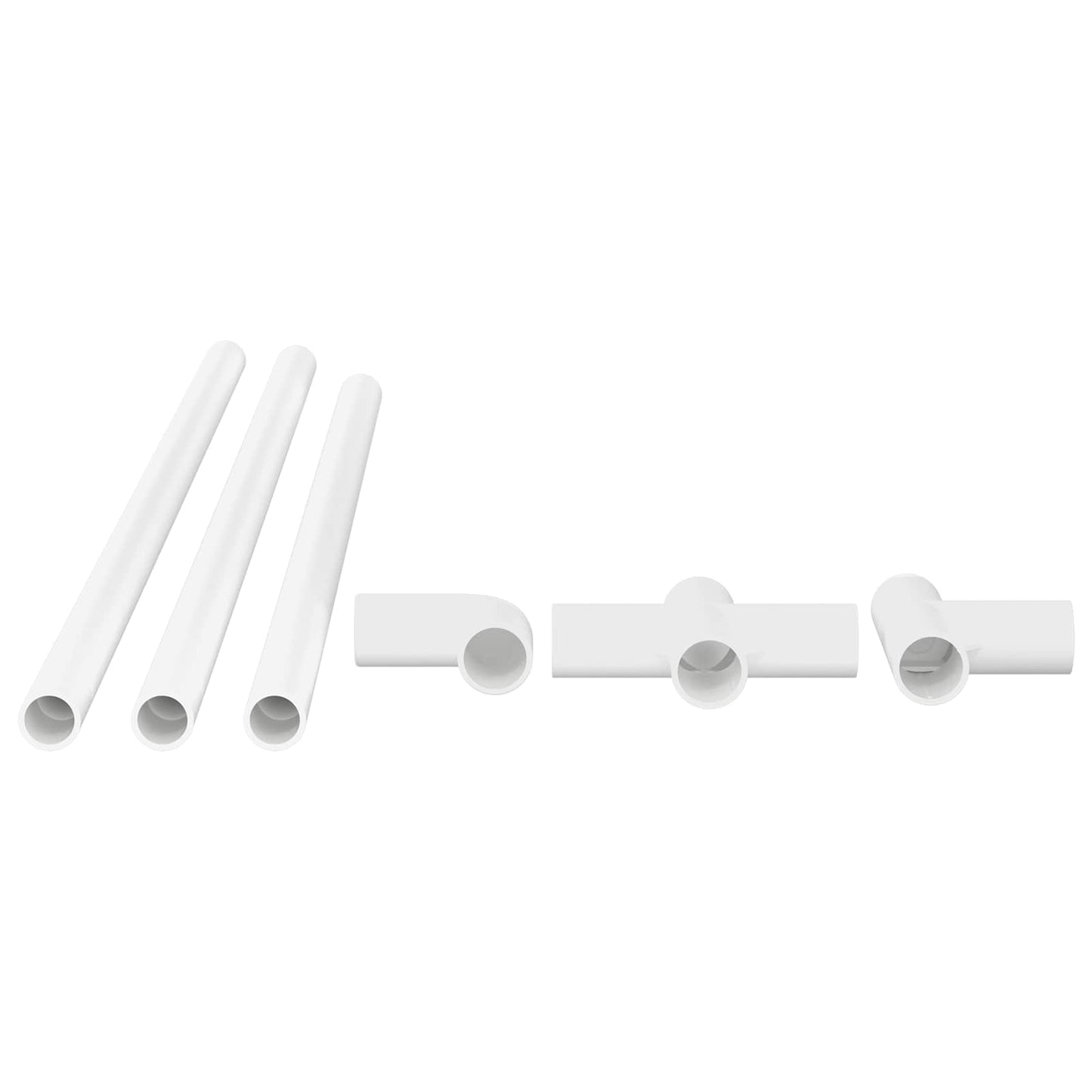 vidaXL Σωλήνας PVC 12 pcs Λευκό 12,2 x 1,8 x 500 mm PP και PE