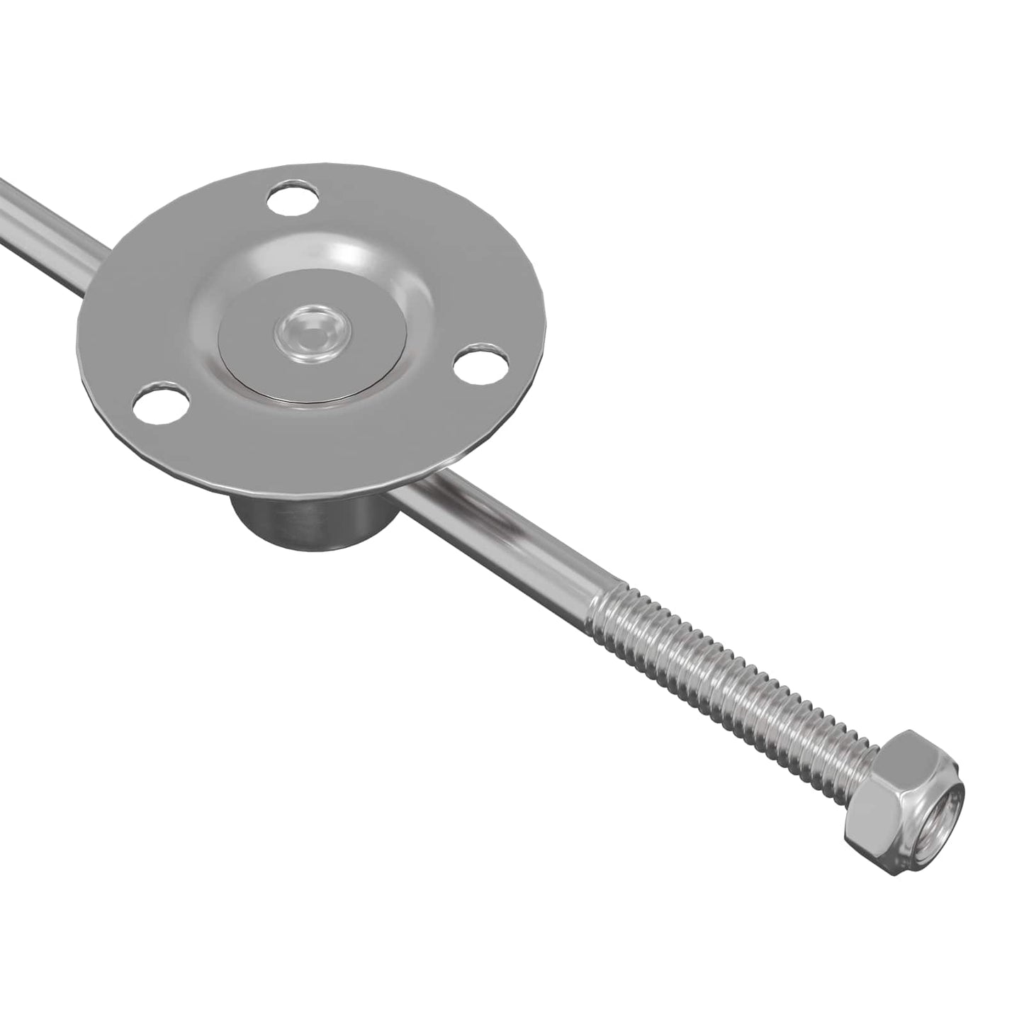 vidaXL Μεντεσές με ράβδο έλξης 2 pcs Ασημί 190 mm Σίδερο