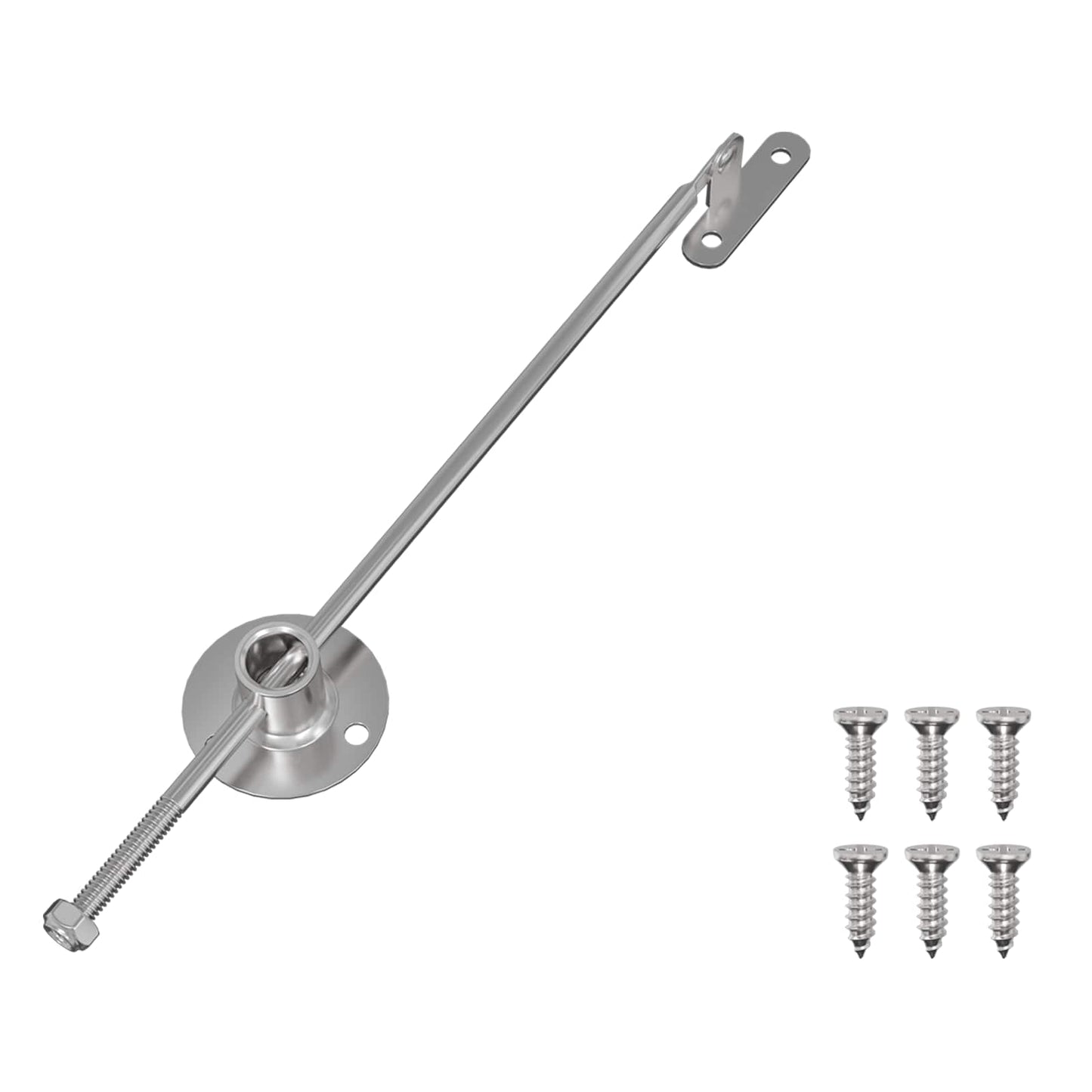vidaXL Μεντεσές με ράβδο έλξης 12 pcs Ασημί 190 mm Μέταλλο