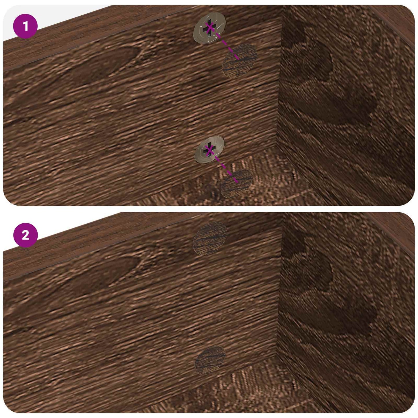 vidaXL Αυτοκόλλητη Κάλυψη Βιδών 12 pcs Καφέ δρυς Ø 20 x 0,5 mm