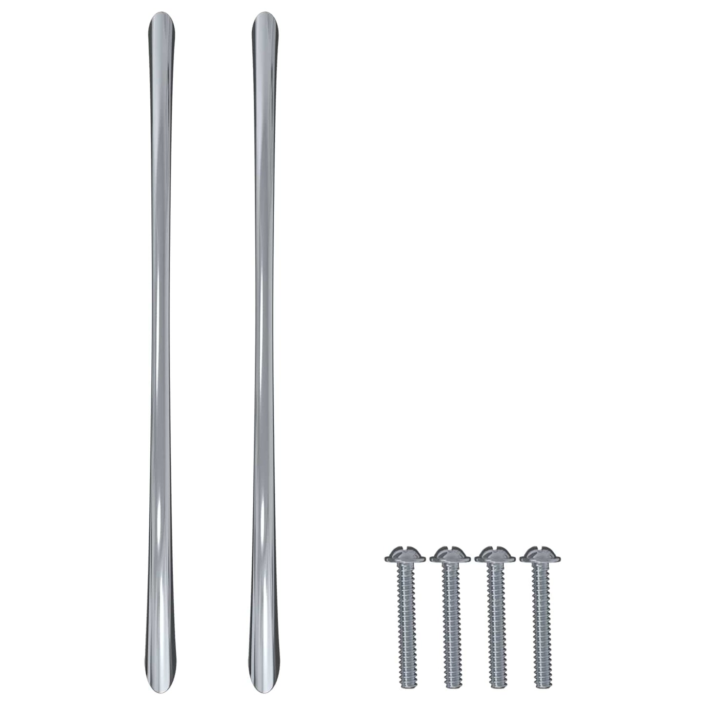 vidaXL Λαβή 12 pcs Ασημί 107 x 3.6 x 23 χιλ. Ανοξείδωτο ατσάλι