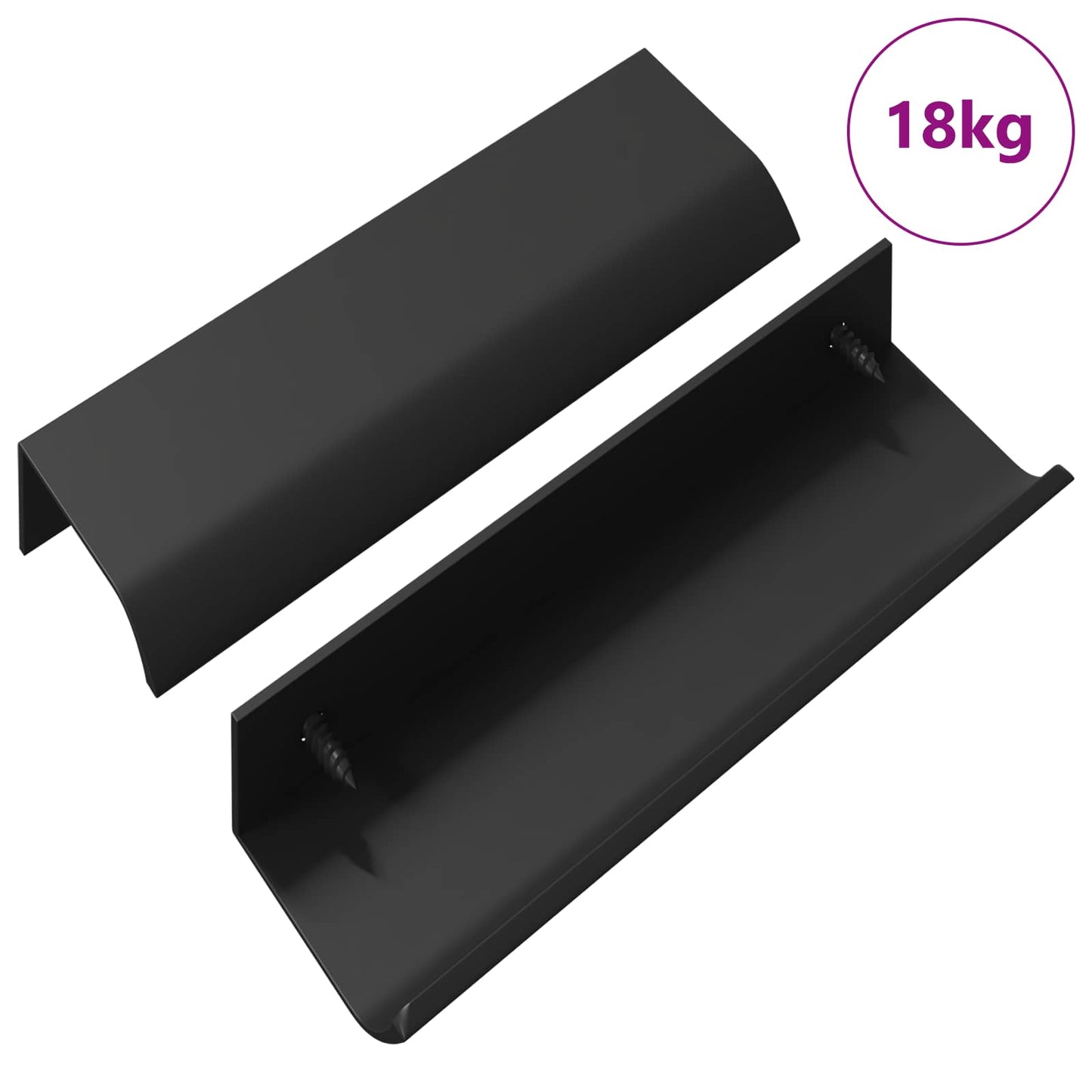 vidaXL Λαβή 725 pcs Μαύρο 120 x 39.6 x 17 χιλ. Αλουμίνιο