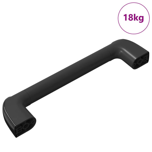 vidaXL Λαβή Μονόχρωμο 69 τεμ. Μαύρο 380 x 34 x 85 mm Αλουμίνιο και PP