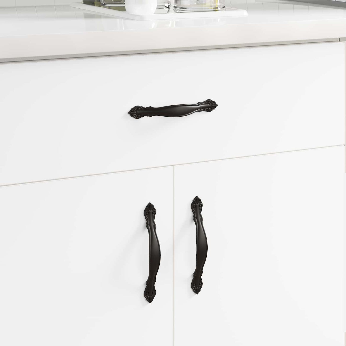 vidaXL Λαβή 2 pcs Μαύρο 150 mm Κράμα Ψευδαργύρου