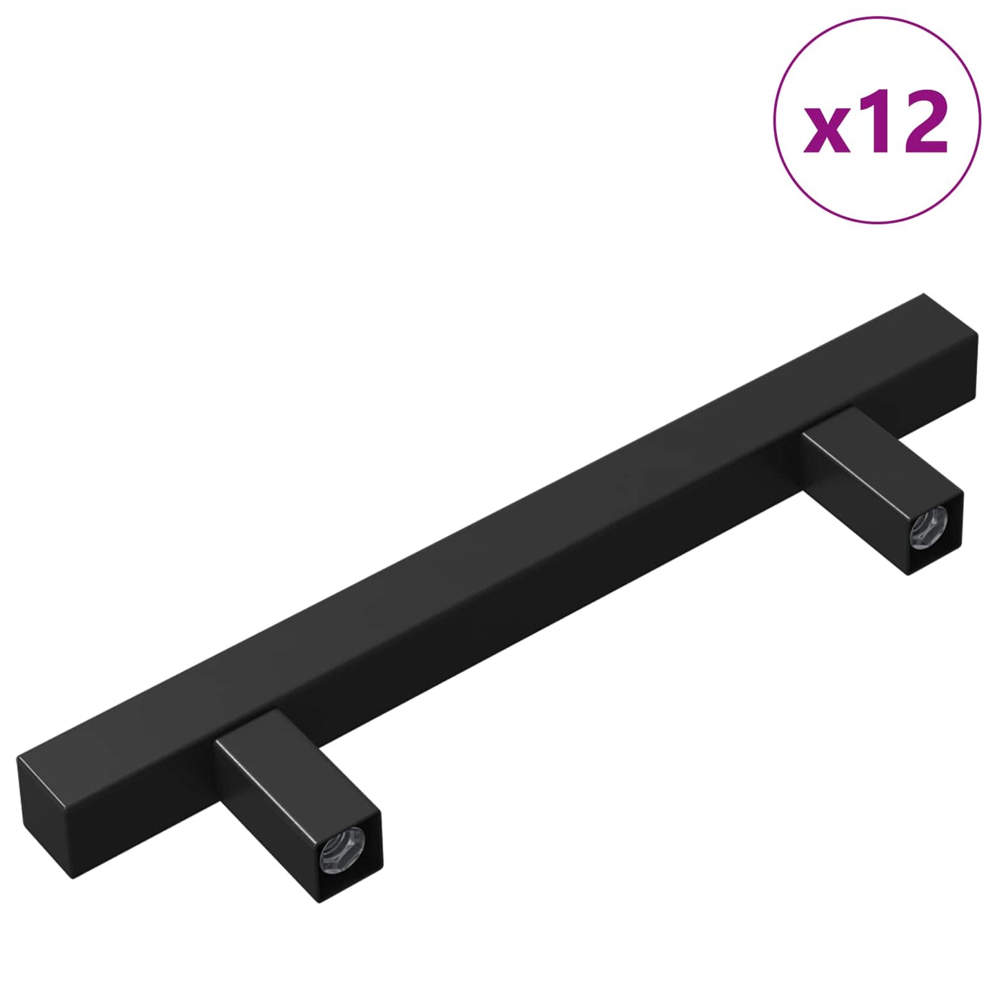 vidaXL Χειριστήριο Ντουλάπας 12 pcs Μαύρο M4 x 18 χιλ.