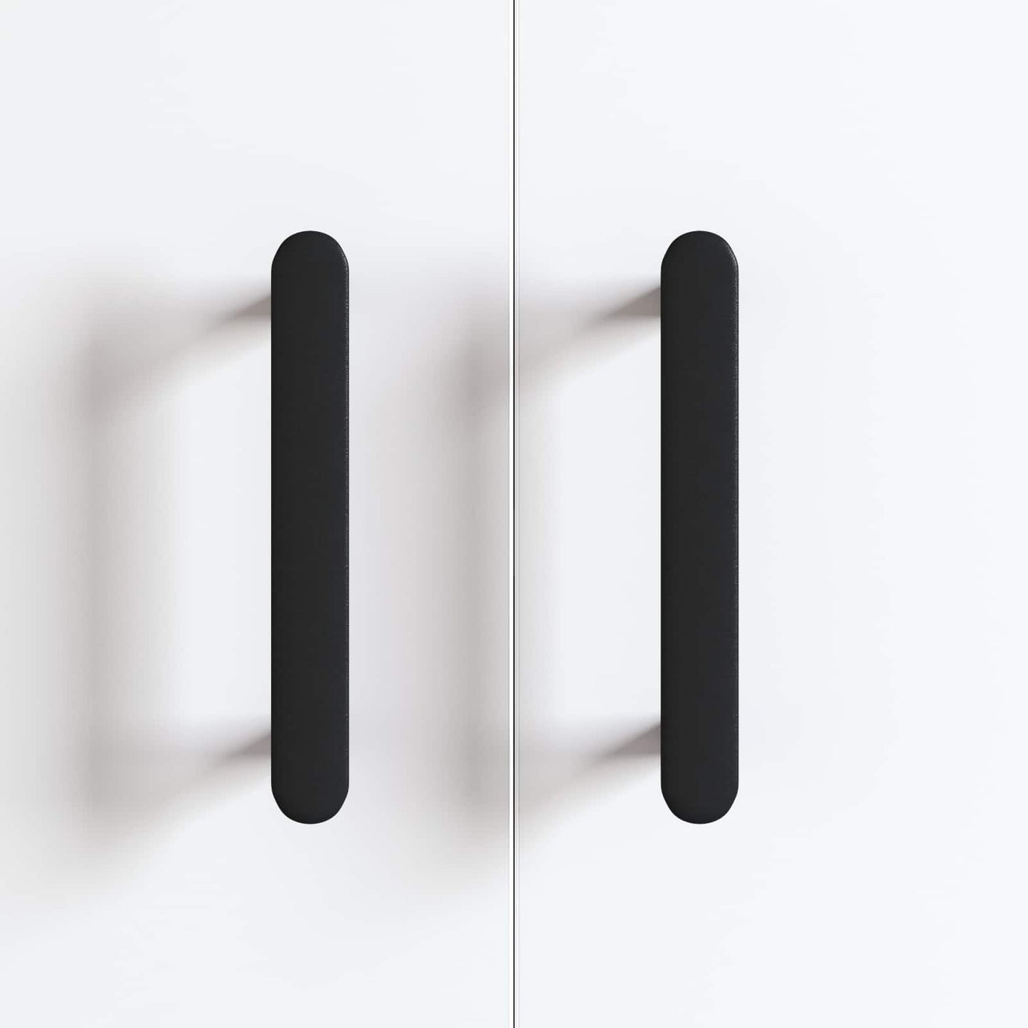 vidaXL Χειριστήριο Ντουλάπας 2 pcs Μαύρο 121 x 16.6 x 28.3 mm Σίδερο