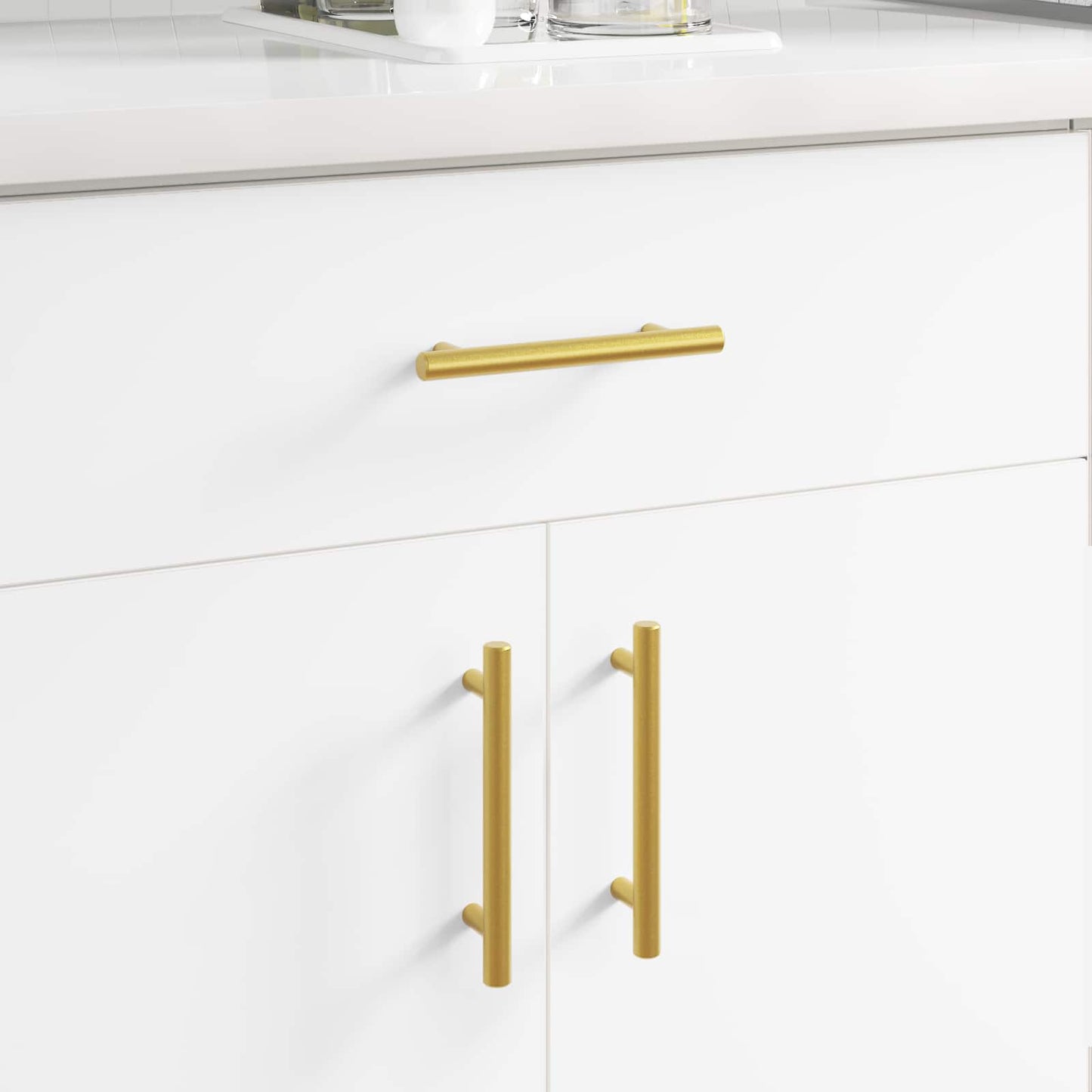 vidaXL Χειριστήριο Ντουλάπας 2 pcs Χρυσό 150 mm Ανοξείδωτο ατσάλι
