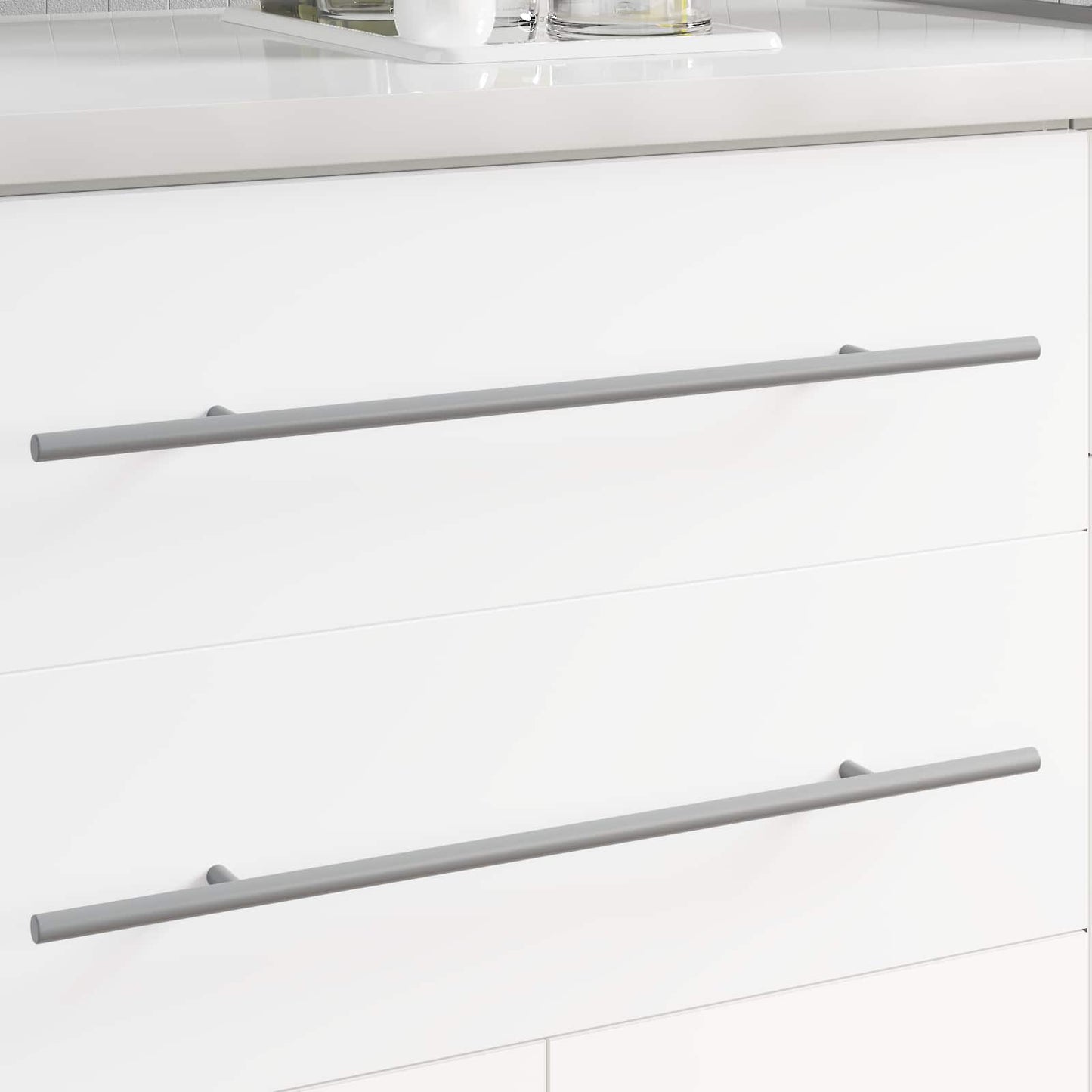 vidaXL Λαβή 12 pcs Ασημί 1500 mm Ατσάλι