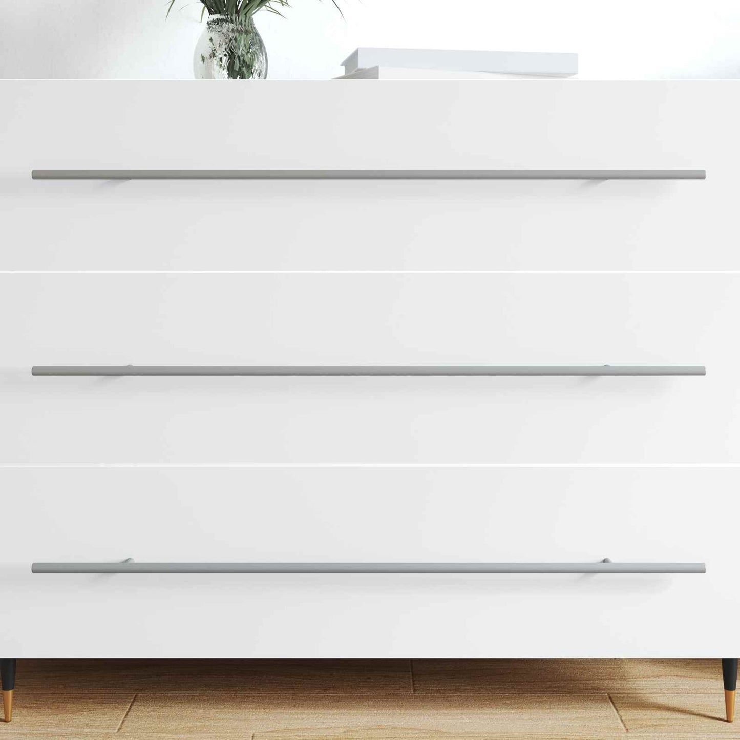 vidaXL Χειριστήριο Ντουλάπας 12 pcs Ασημί 800 mm Ανοξείδωτο ατσάλι