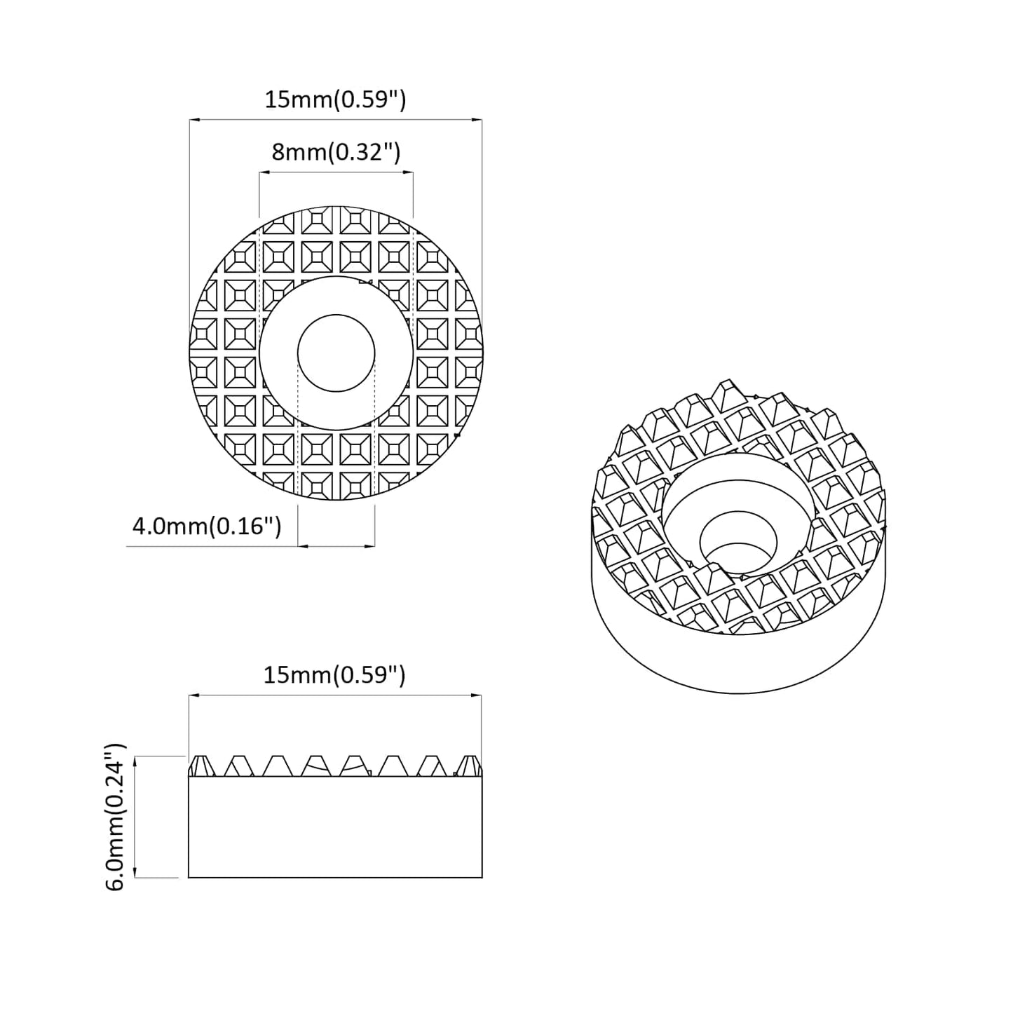 vidaXL Προστάτες ποδιού καρέκλας 12 pcs Διαφανές Ø 15 x 16 mm PVC
