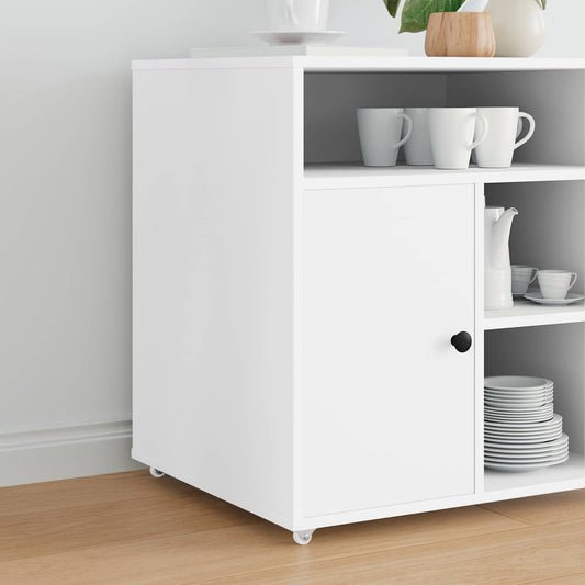 vidaXL Τροχίσκος 2 τμχ. Λευκό 42 x 11,5 x 29 mm Σίδερο
