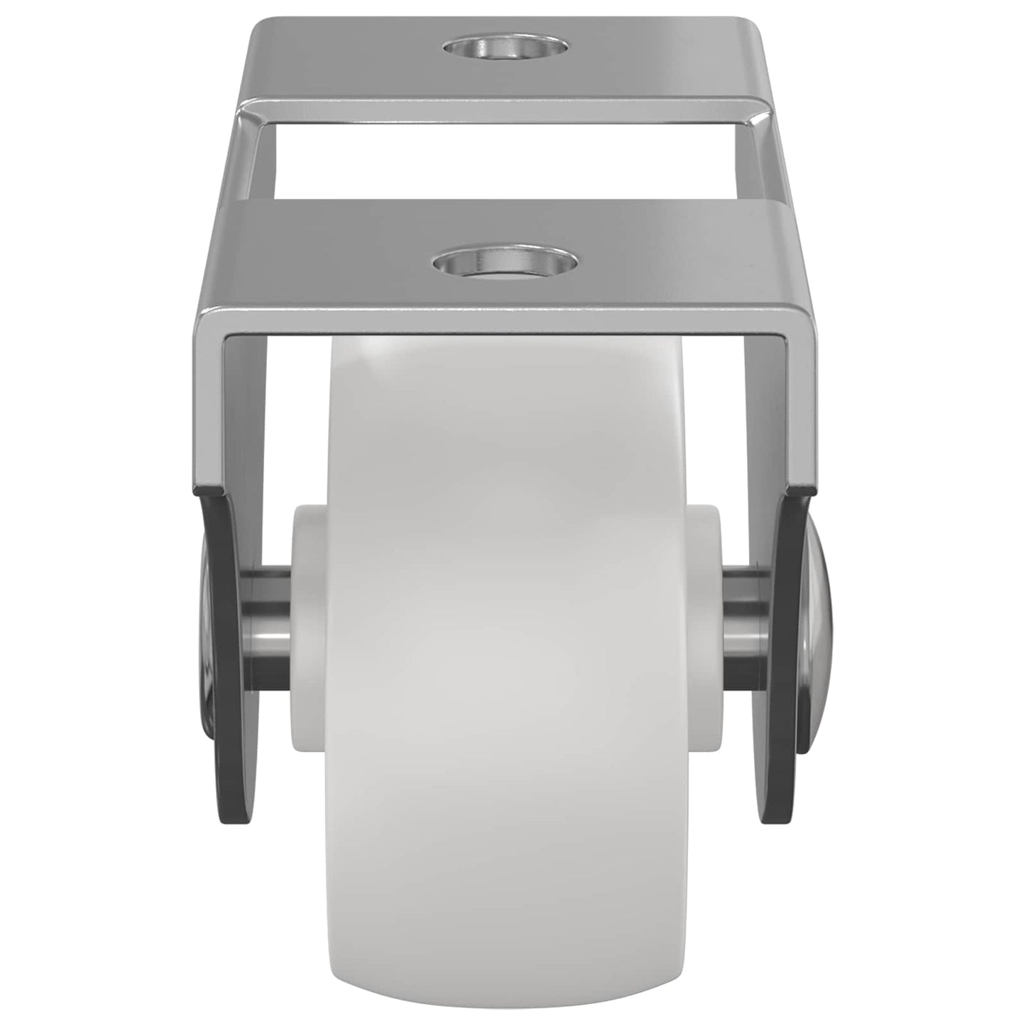 vidaXL Τροχίσκος 2 τμχ. Λευκό 42 x 11,5 x 29 mm Σίδερο