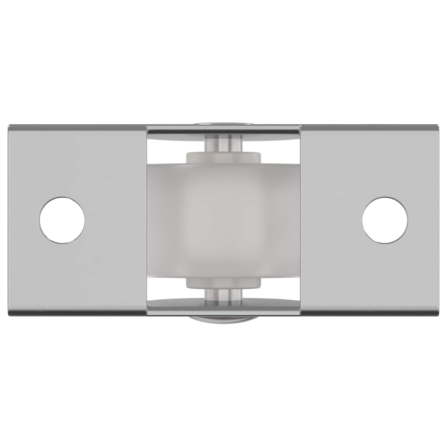 vidaXL Τροχίσκος 2 τμχ. Λευκό 42 x 11,5 x 29 mm Σίδερο