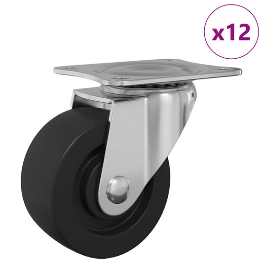 vidaXL Στρόφιγγα 12 τμχ. Ασημί 60 x 60 x 50 χλστ Σίδερο και νάιλον
