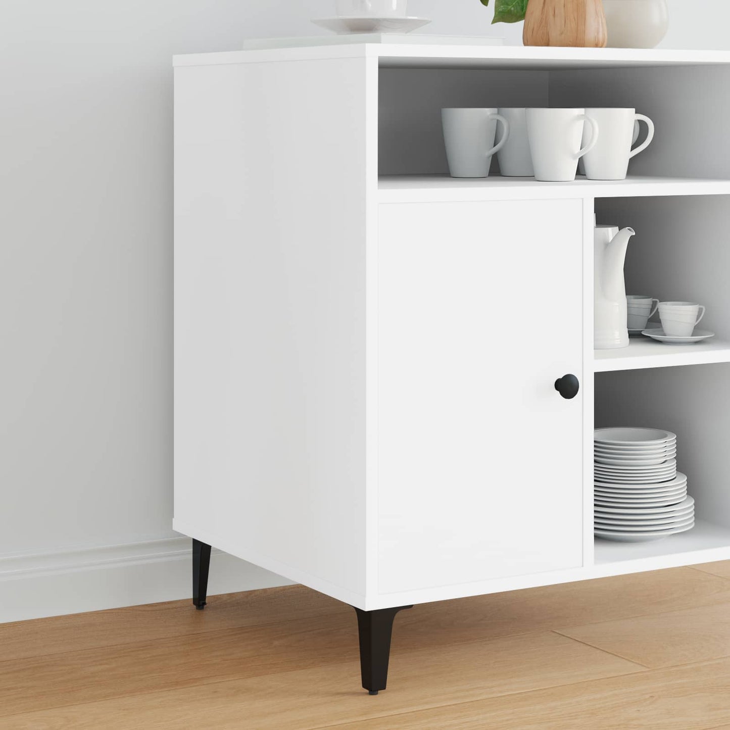 vidaXL Πόδια Επίπλων 2 τμχ. Μαύρο 54,1 x 54,1 x 100 mm Σίδερο