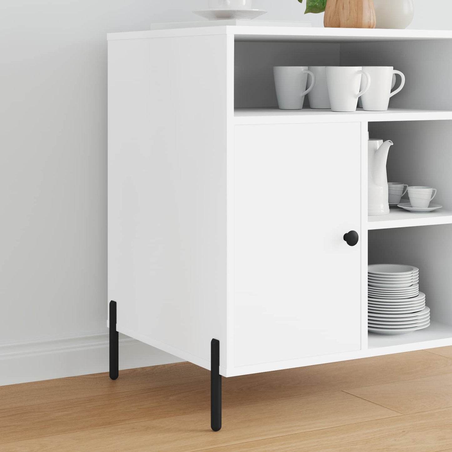 vidaXL Πόδια Επίπλων 12 pcs Μαύρο 66 x 36 x 160 χιλ. Σίδερο