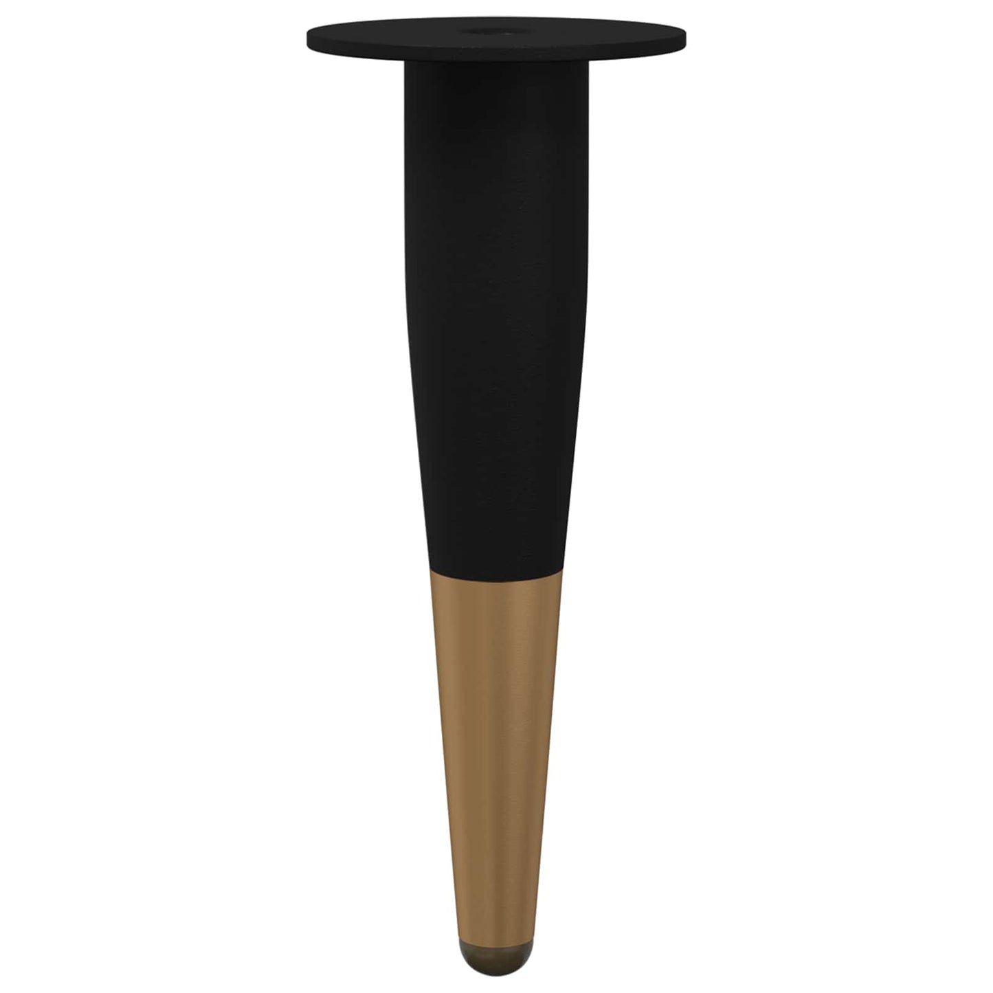 vidaXL Πόδια Επίπλων 2 pcs Μαύρο και Χρυσό Ø 40 x 98 mm Σίδερο