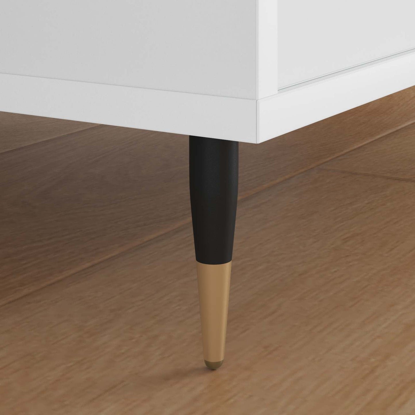 vidaXL Πόδια Επίπλων 12 pcs Μαύρο και Χρυσό Ø 40 x 98 mm Σίδερο