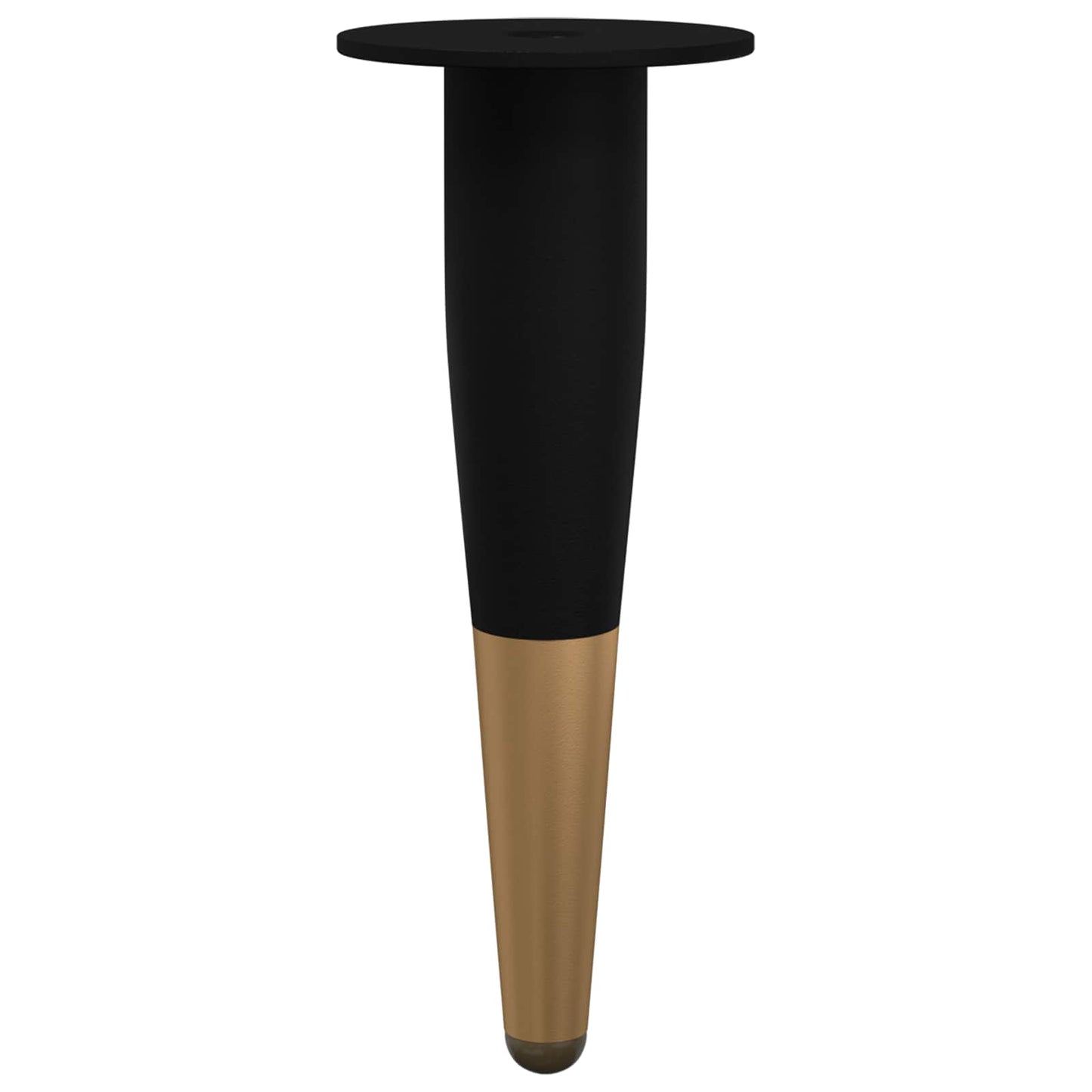 vidaXL Πόδια Επίπλων 12 pcs Μαύρο και Χρυσό Ø 40 x 98 mm Σίδερο