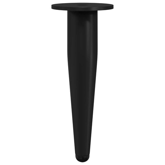 vidaXL Πόδια Επίπλων 2 pcs Μαύρο Ø 40 x 98 mm Σίδερο