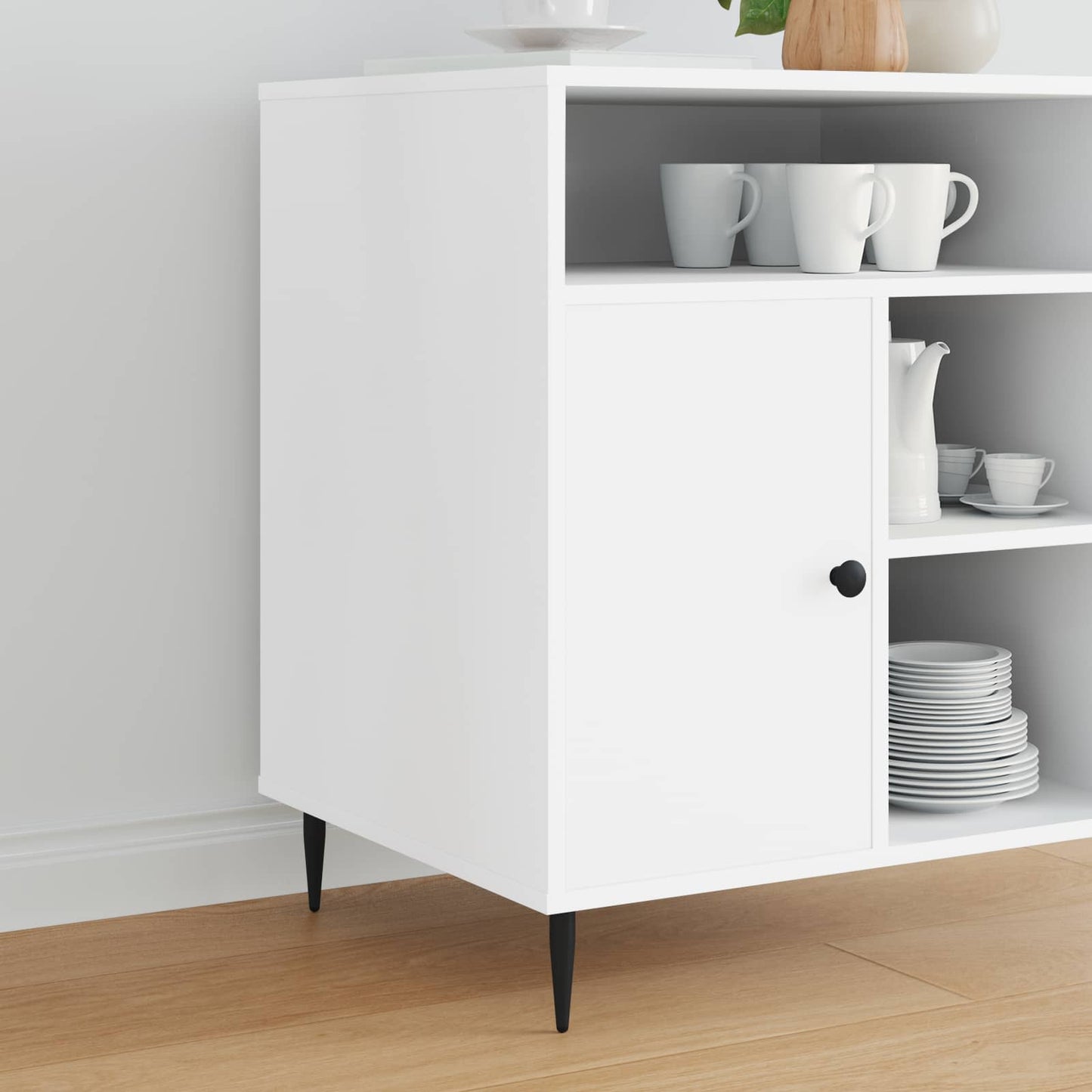 vidaXL Πόδια Επίπλων 12 pcs Μαύρο Ø 40 x 98 mm Σίδερο