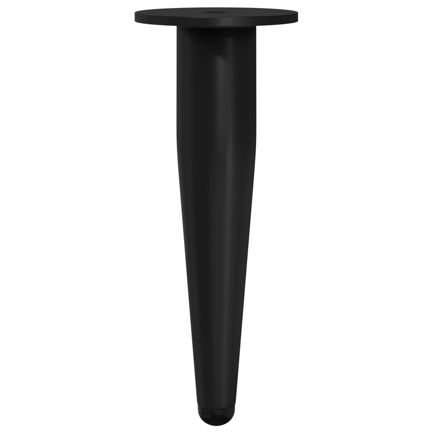 vidaXL Πόδια Επίπλων 12 pcs Μαύρο Ø 40 x 98 mm Σίδερο