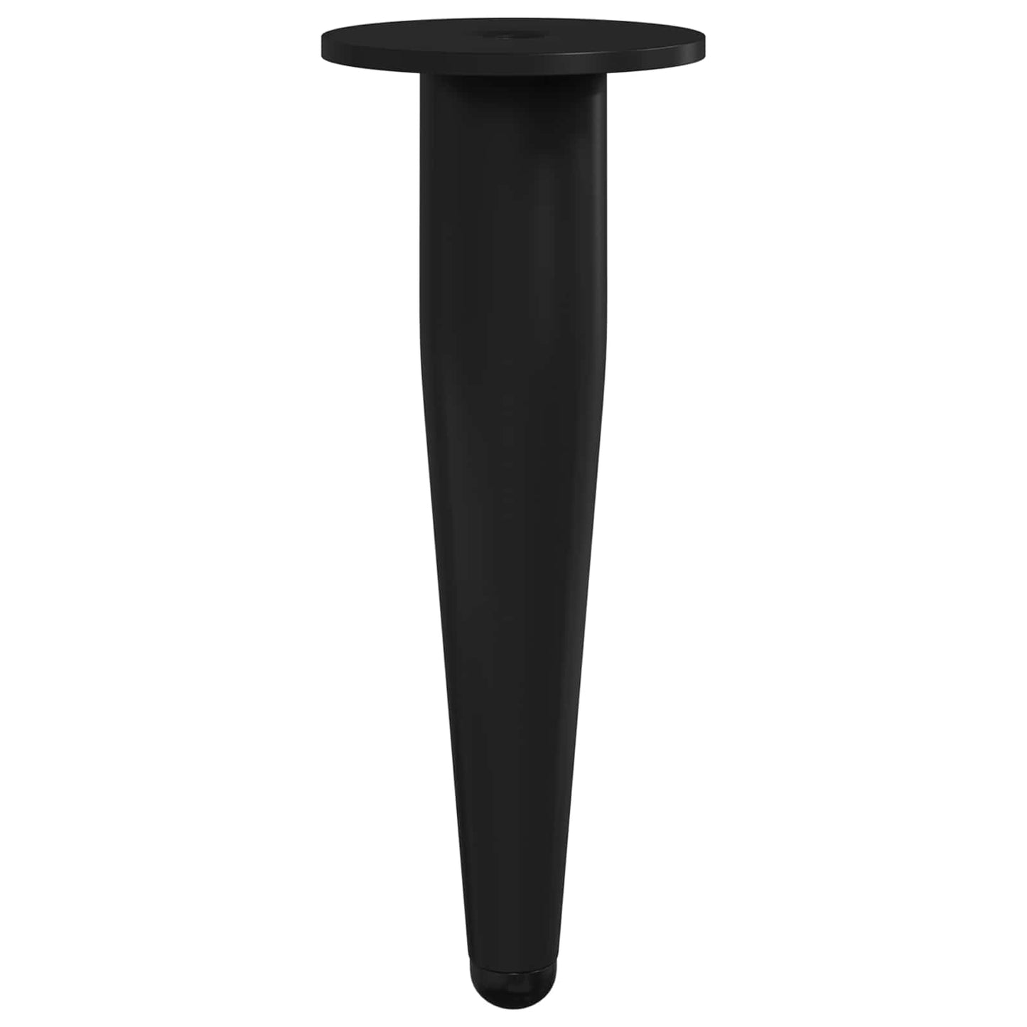 vidaXL Πόδια Επίπλων 12 pcs Μαύρο Ø 40 x 98 mm Σίδερο