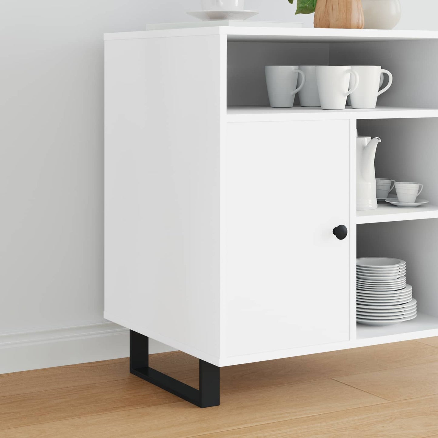 vidaXL Πόδια Επίπλων 12 pcs Μαύρο 311 x 40,5 x 100 χιλ Σίδερο