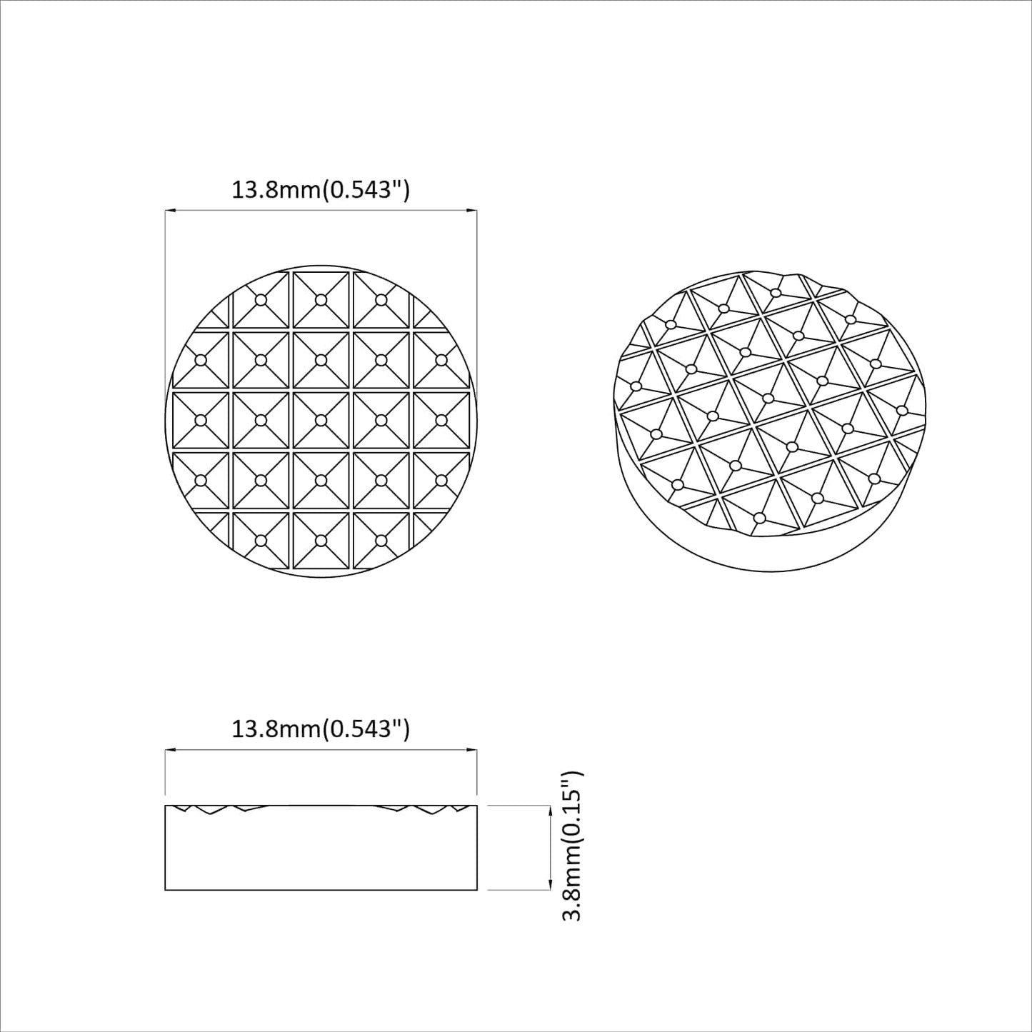 vidaXL Πάτοι Επίπλων 2 pcs Μαύρο Ø 14 x 4 mm EVA