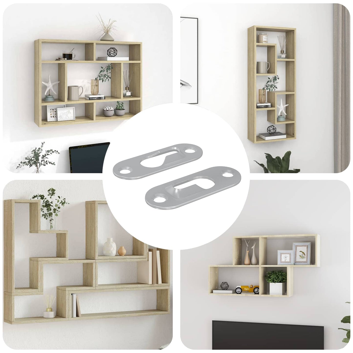 vidaXL ΚΡΕΜΑΣΤΡΑ ΜΕ ΚΛΕΙΔΩΜΑ 2 pcs Ασημί 45 x 16 x 3.5 mm Σίδερο