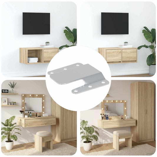 vidaXL Βραχίονας Θαμμένου Στήριξης 419 pcs Ασημί 75 x 66 x 1,4 χιλ