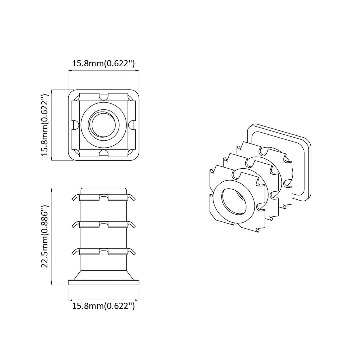 vidaXL Εισαγωγή Σωλήνα με Σπείρωμα 1818 pcs Μαύρο και Ασημί