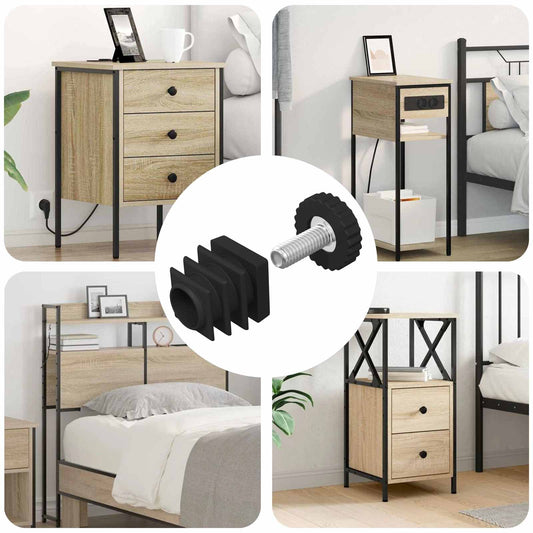 vidaXL Ζυγοστάθμιση επίπλων Ρυθμιζόμενος 1895 pcs Μαύρο PP