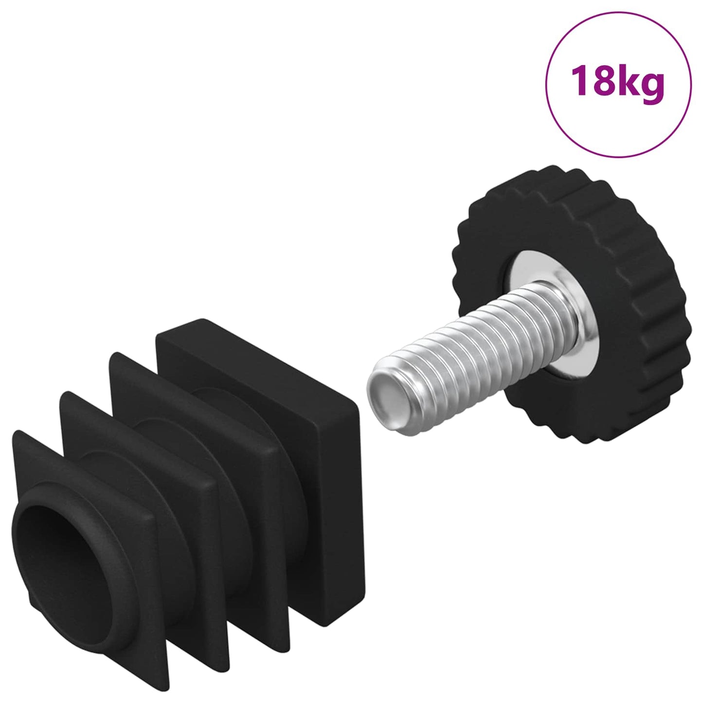 vidaXL Ζυγοστάθμιση επίπλων Ρυθμιζόμενος 1895 pcs Μαύρο PP