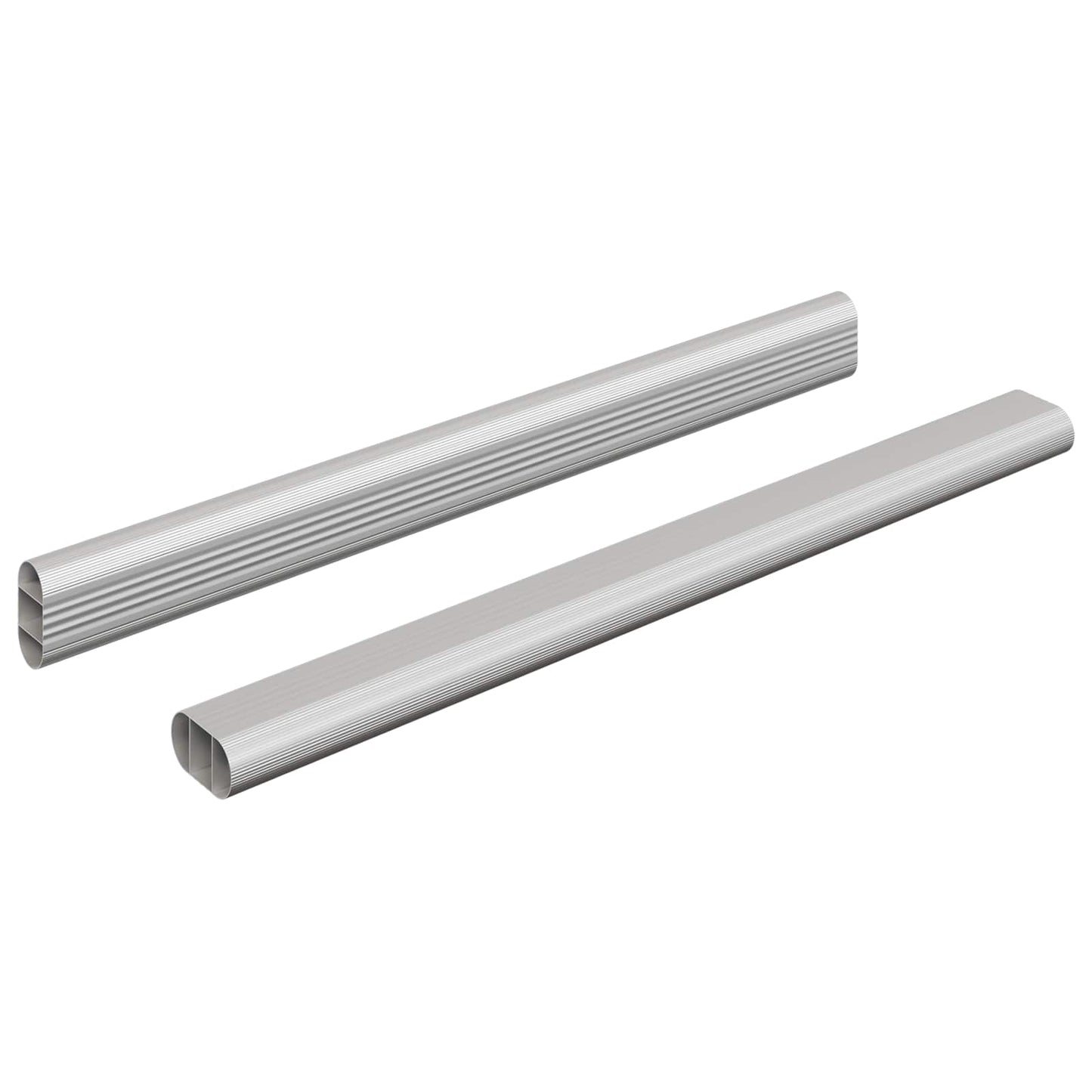 vidaXL Ράβδος Ντουλάπας 2 pcs Ασημί 316 x 15 x 29 mm Αλουμινένιο Κράμα