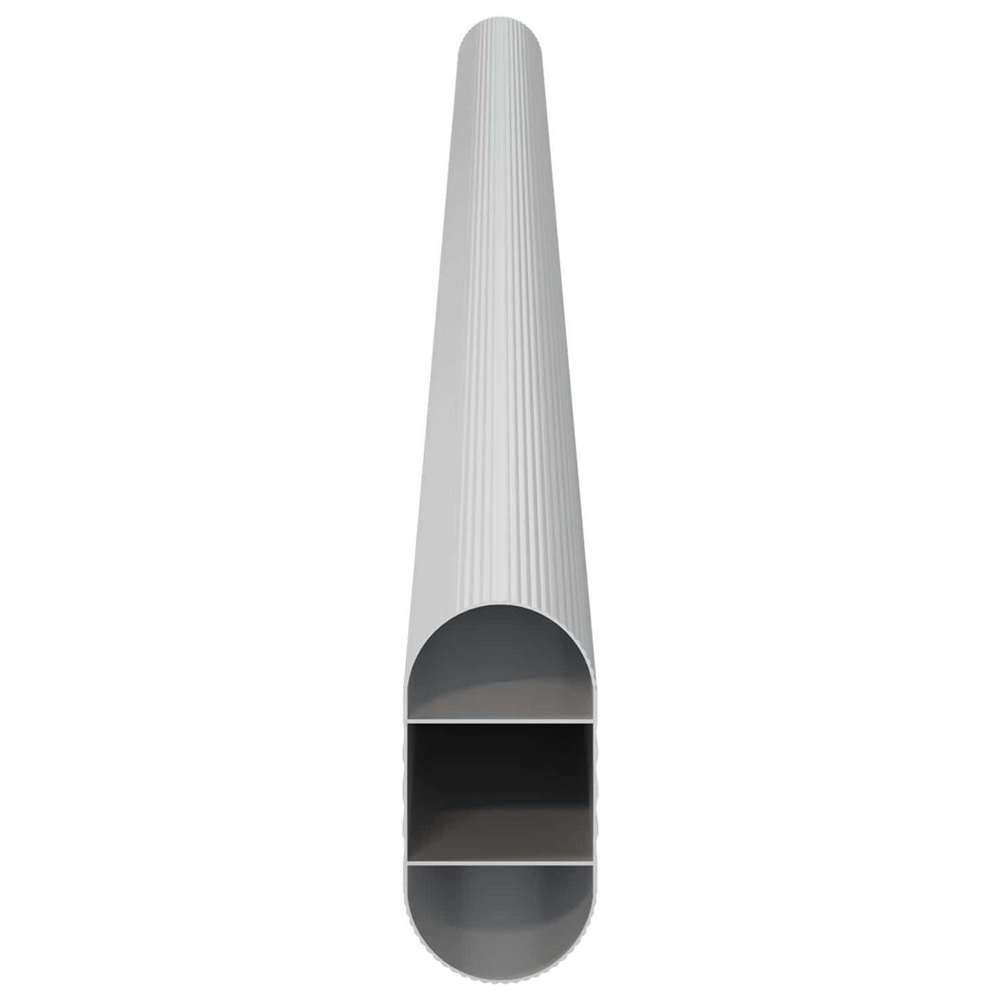 vidaXL Ράβδος Ντουλάπας 2 pcs Ασημί 371,5 x 15 x 29 mm