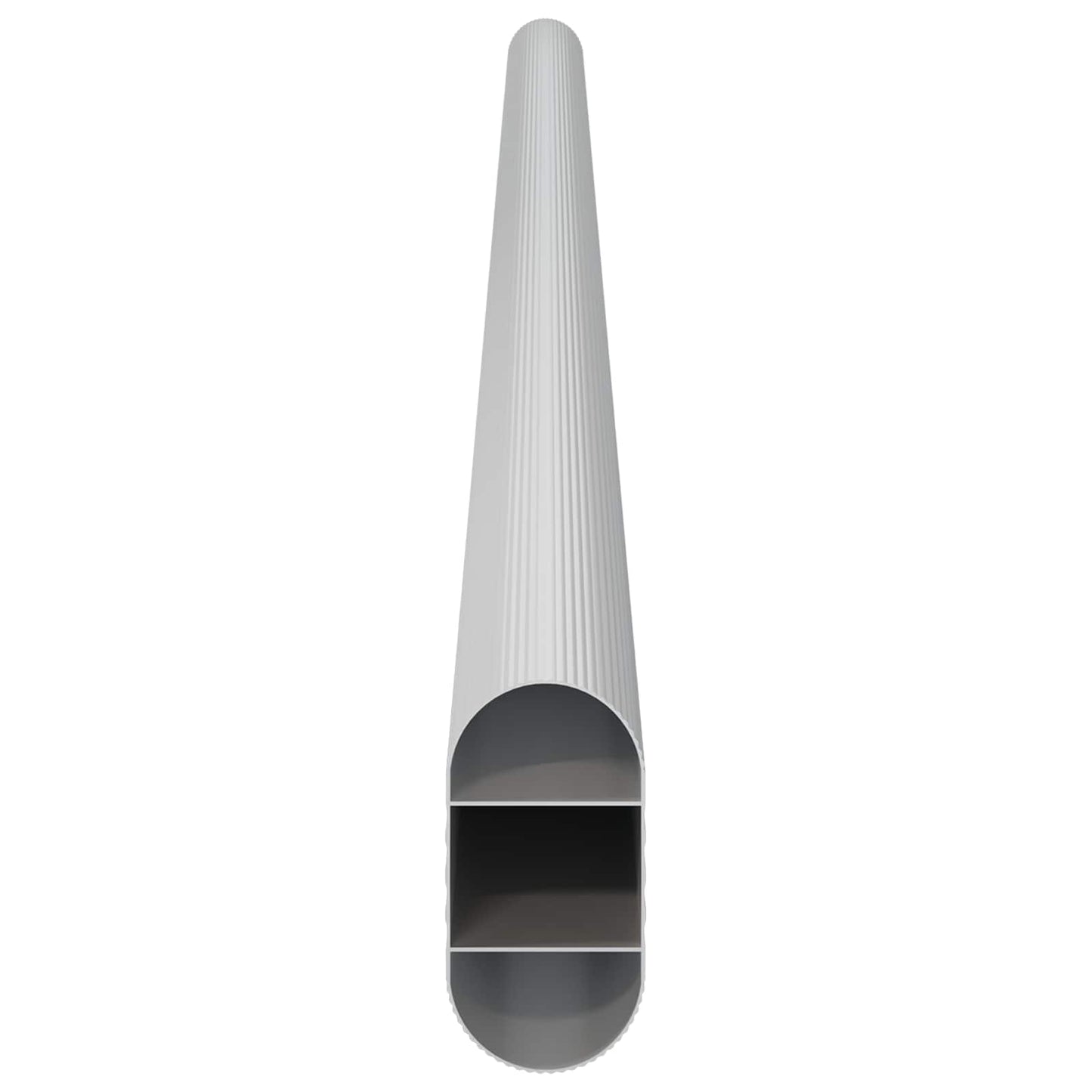 vidaXL Ράβδος Ντουλάπας 2 pcs Ασημί 472 x 15 x 29 mm Αλουμινένιο Κράμα