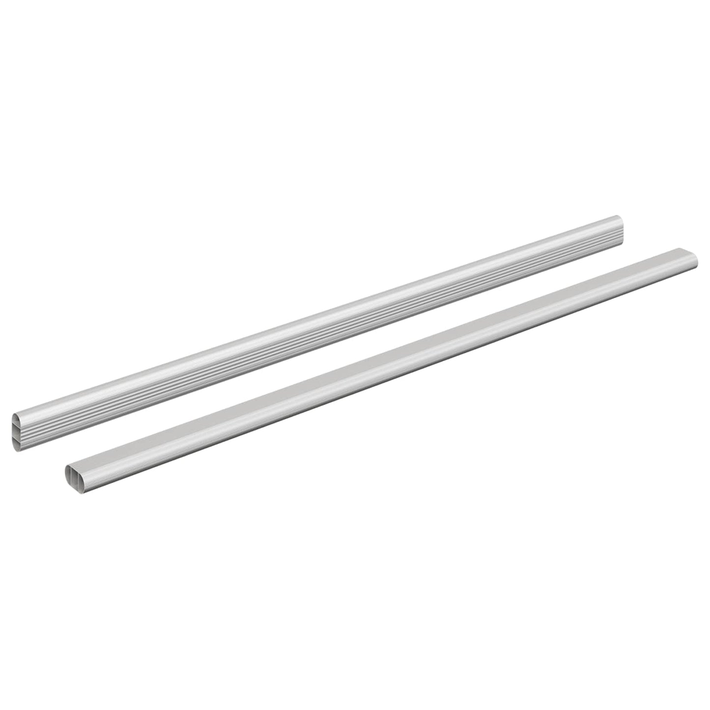 vidaXL Ράβδος Ντουλάπας 2 pcs Ασημί 664 x 15 x 29 mm Αλουμινένιο Κράμα