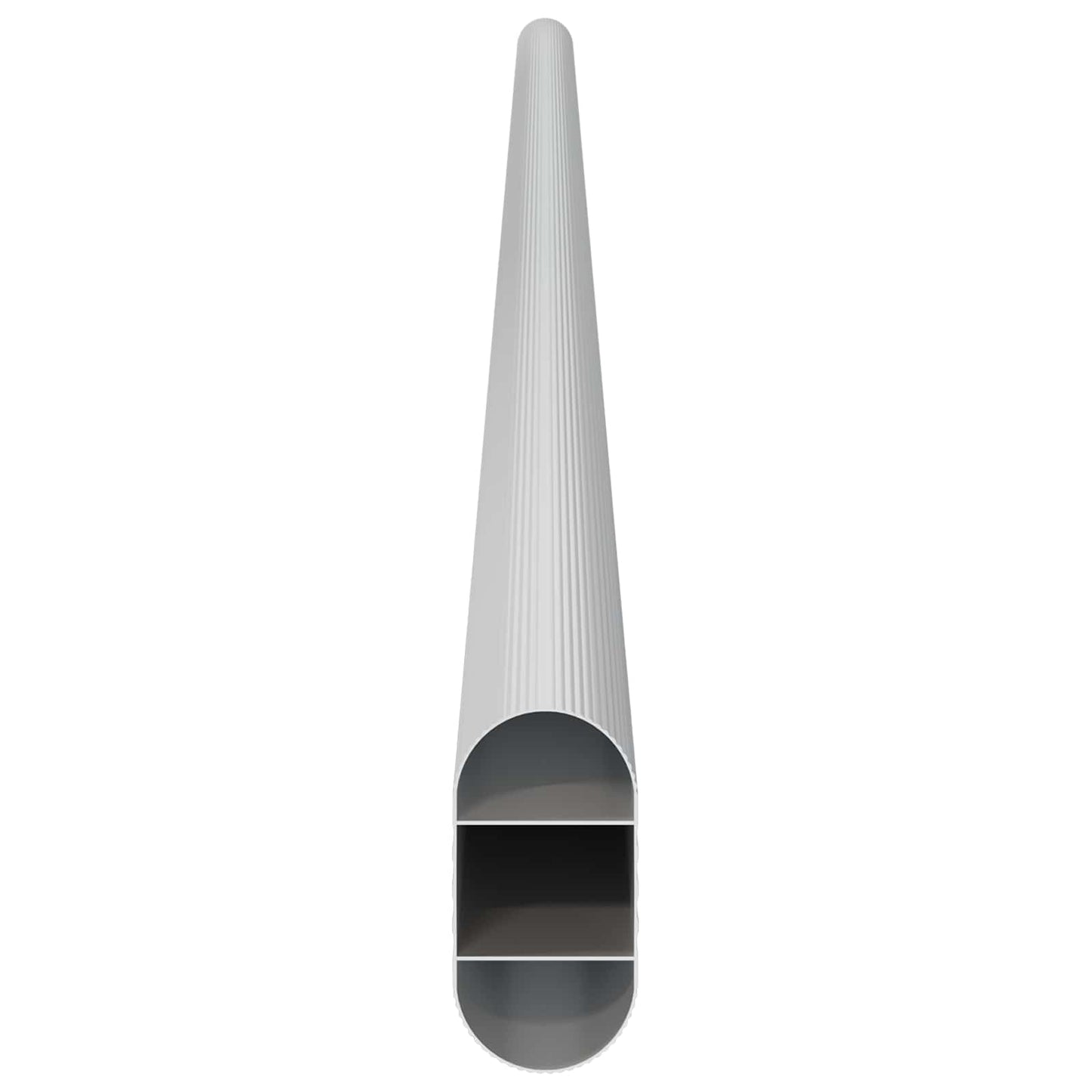 vidaXL Ράβδος Ντουλάπας 2 pcs Ασημί 664 x 15 x 29 mm Αλουμινένιο Κράμα