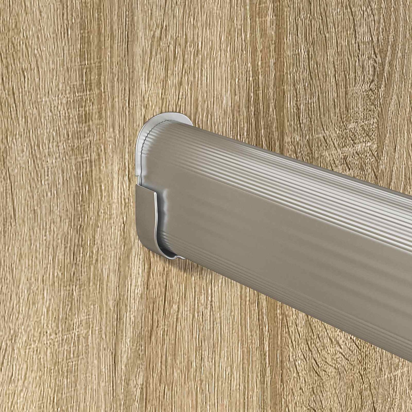 vidaXL Ράβδος Ντουλάπας 12 pcs Ασημί 664 x 15 x 29 mm