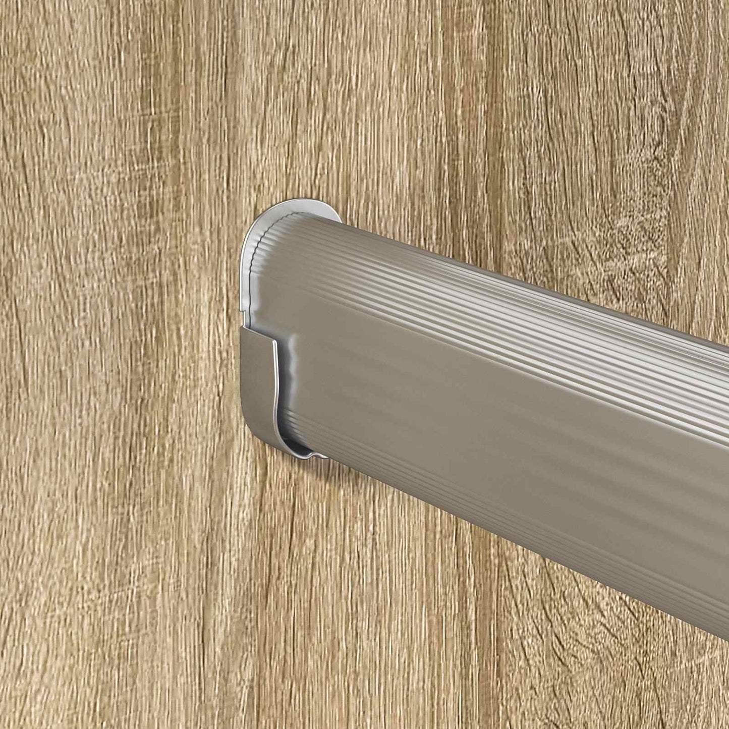 vidaXL Ράβδος Ντουλάπας 2 pcs Ασημί 764 x 15 x 29 mm Αλουμινένιο Κράμα