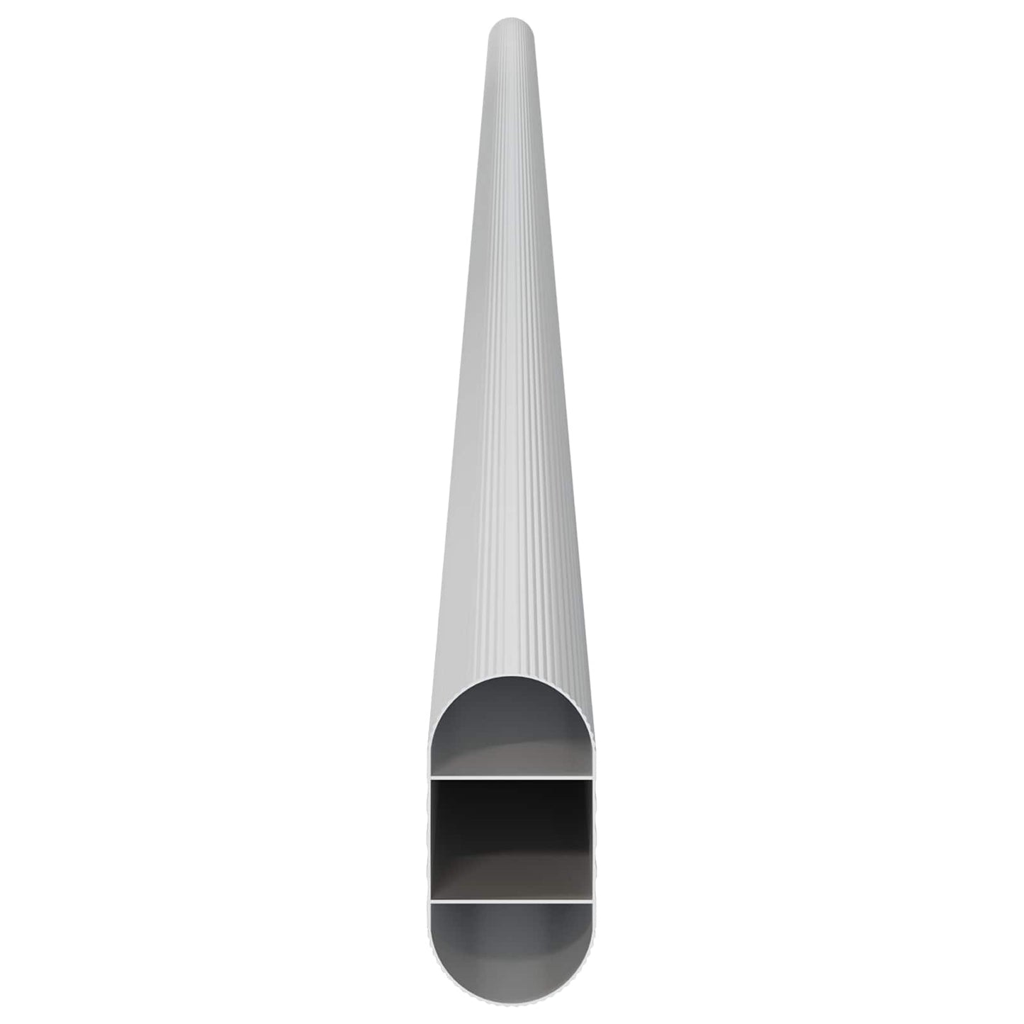 vidaXL Ράβδος Ντουλάπας 2 pcs Ασημί 764 x 15 x 29 mm Αλουμινένιο Κράμα