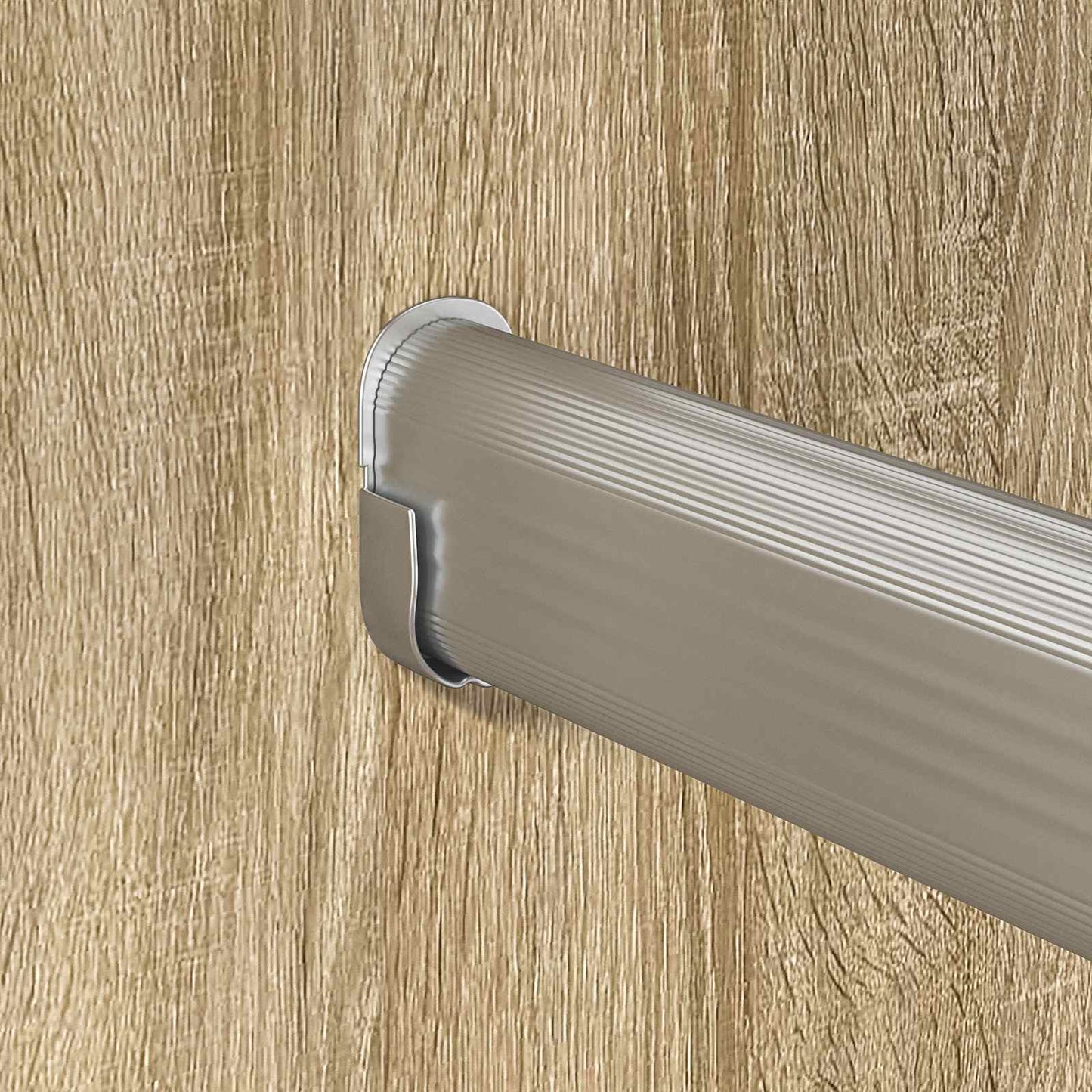 vidaXL Ράβδος Ντουλάπας 12 pcs Ασημί 864 x 15 x 29 mm