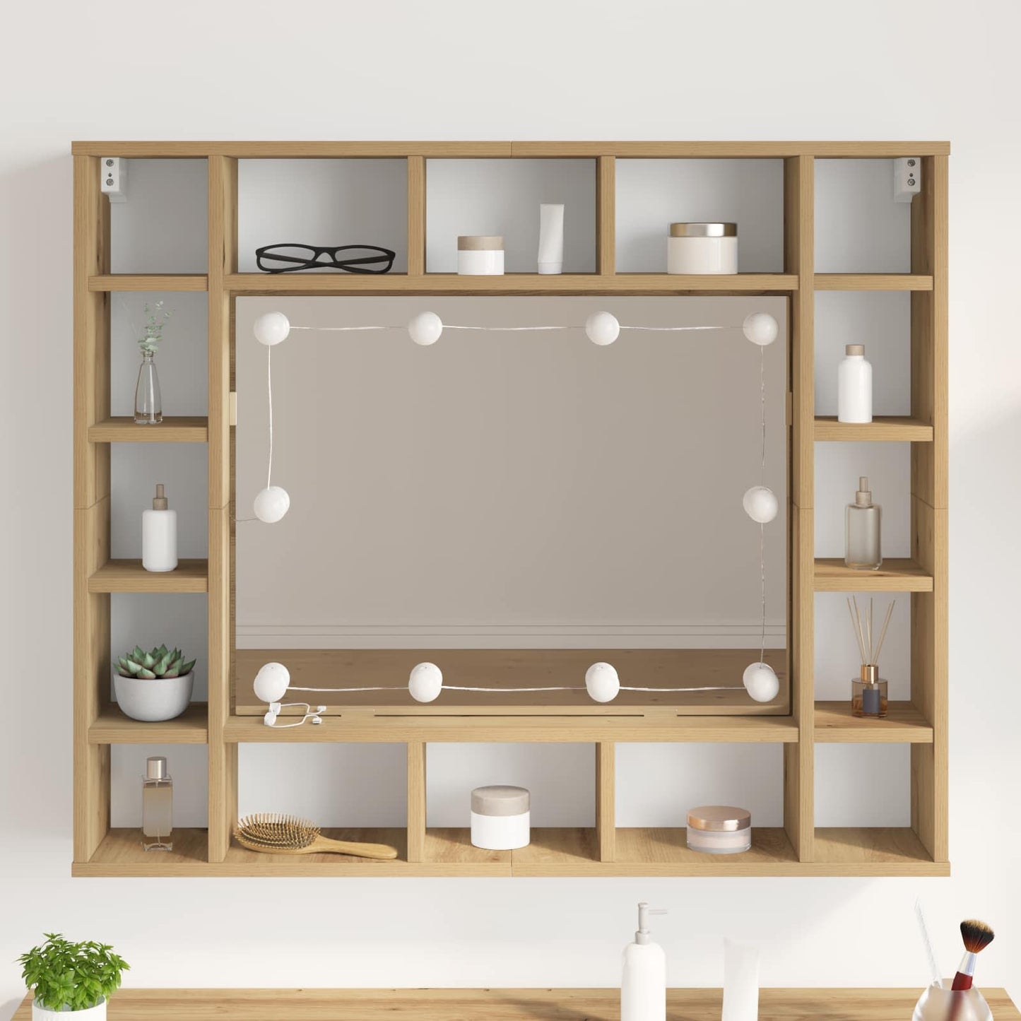 vidaXL Φώτα Καθρέφτη 2 pcs Λευκό 4.5 x 4.5 x 4.8 εκ Πλαστικό
