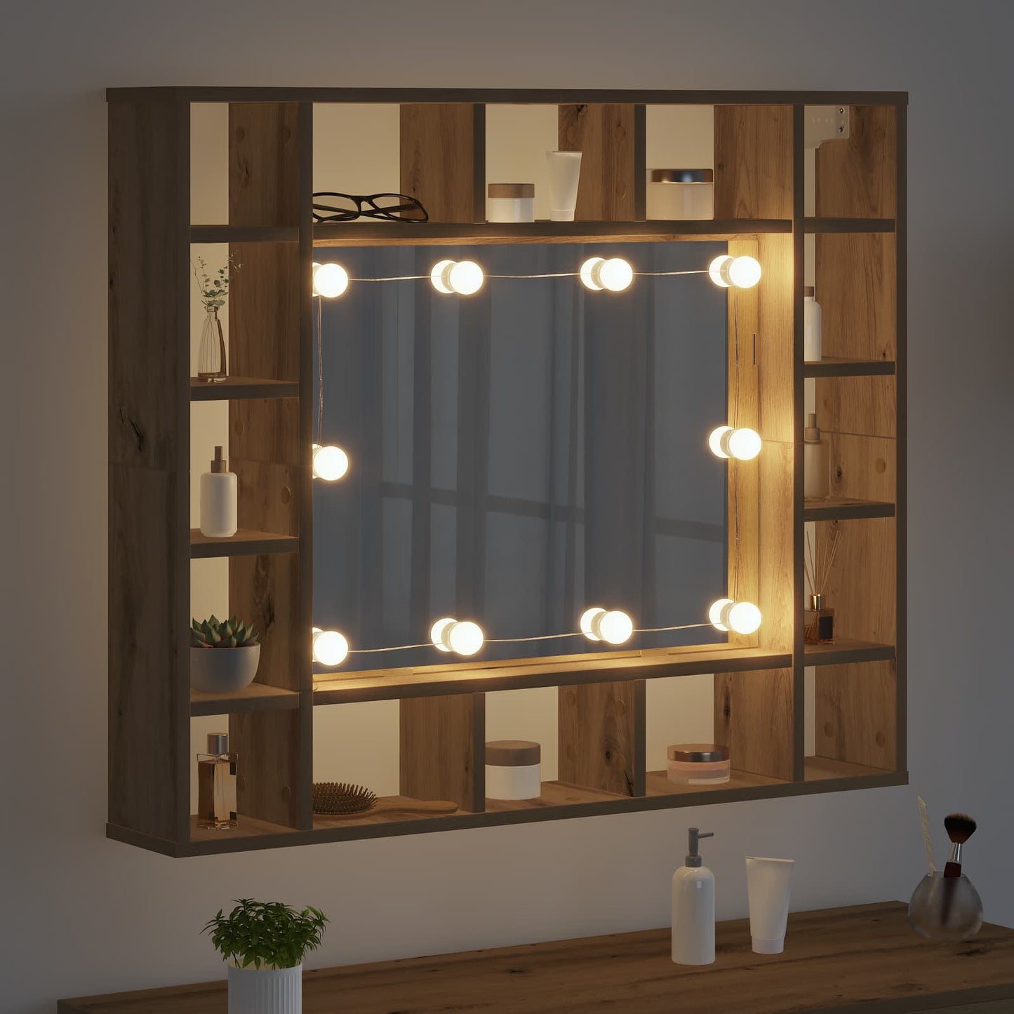 vidaXL Φώτα Καθρέφτη 12 pcs Λευκό 4.5 x 4.5 x 4.8 εκ Πλαστικό