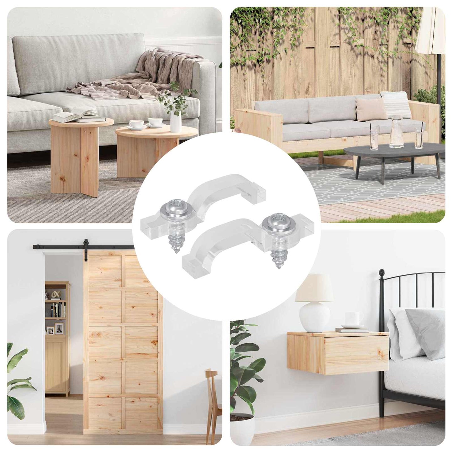 vidaXL Κλιπ LED Ταινίας 2 pcs Διαφανές 2 x 1 x 0.5 εκ