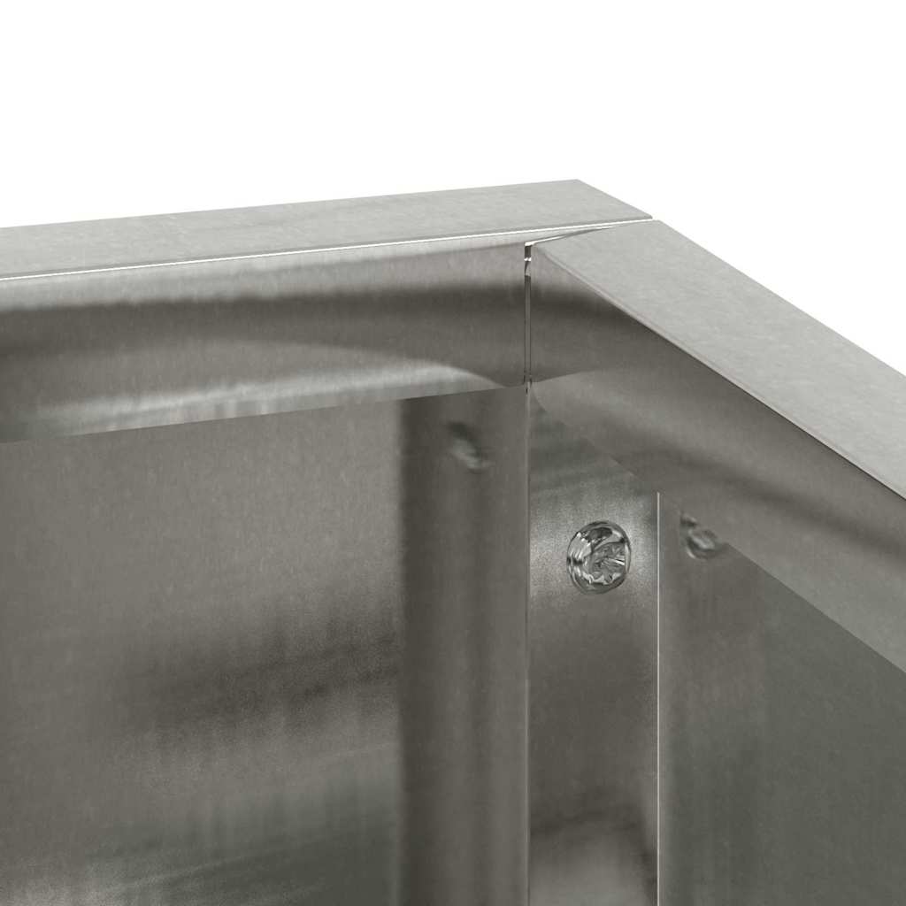 vidaXL Γλάστρα Κήπου Ασημί 60 x 60 x 50 εκ Ανοξείδωτο ατσάλι