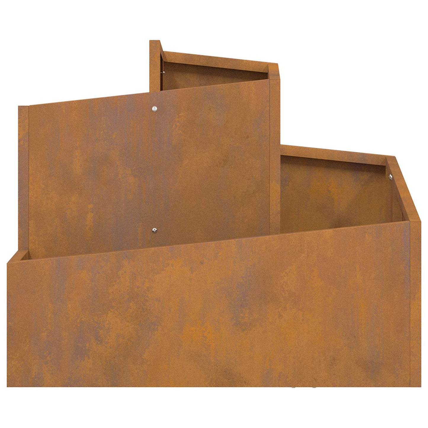 vidaXL Γλάστρα Κήπου Καφέ 60 x 60 x 50 εκ Ατσάλι Σκληρυθέν στον Αέρα